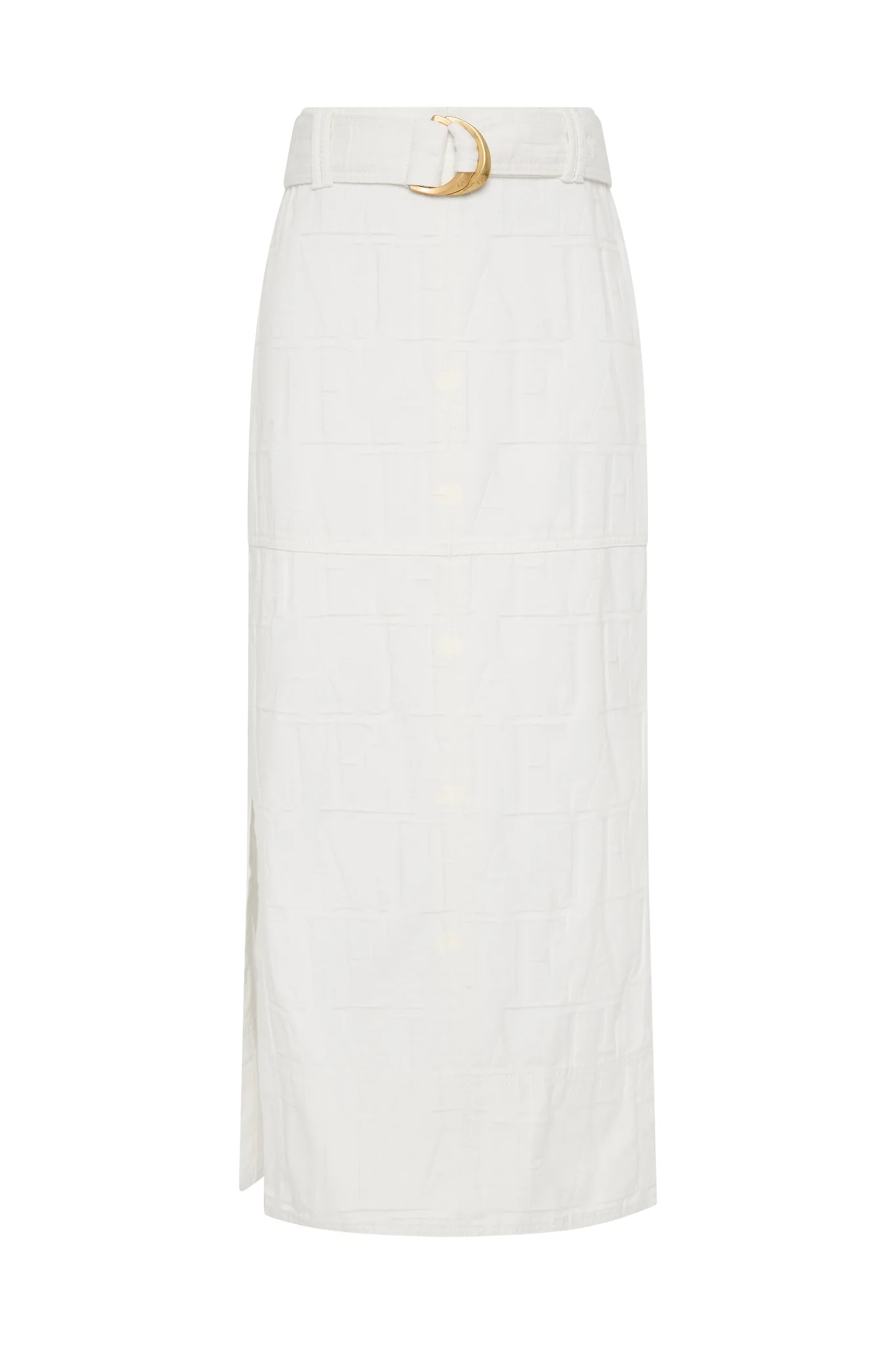 Helm Denim Midi Skirt