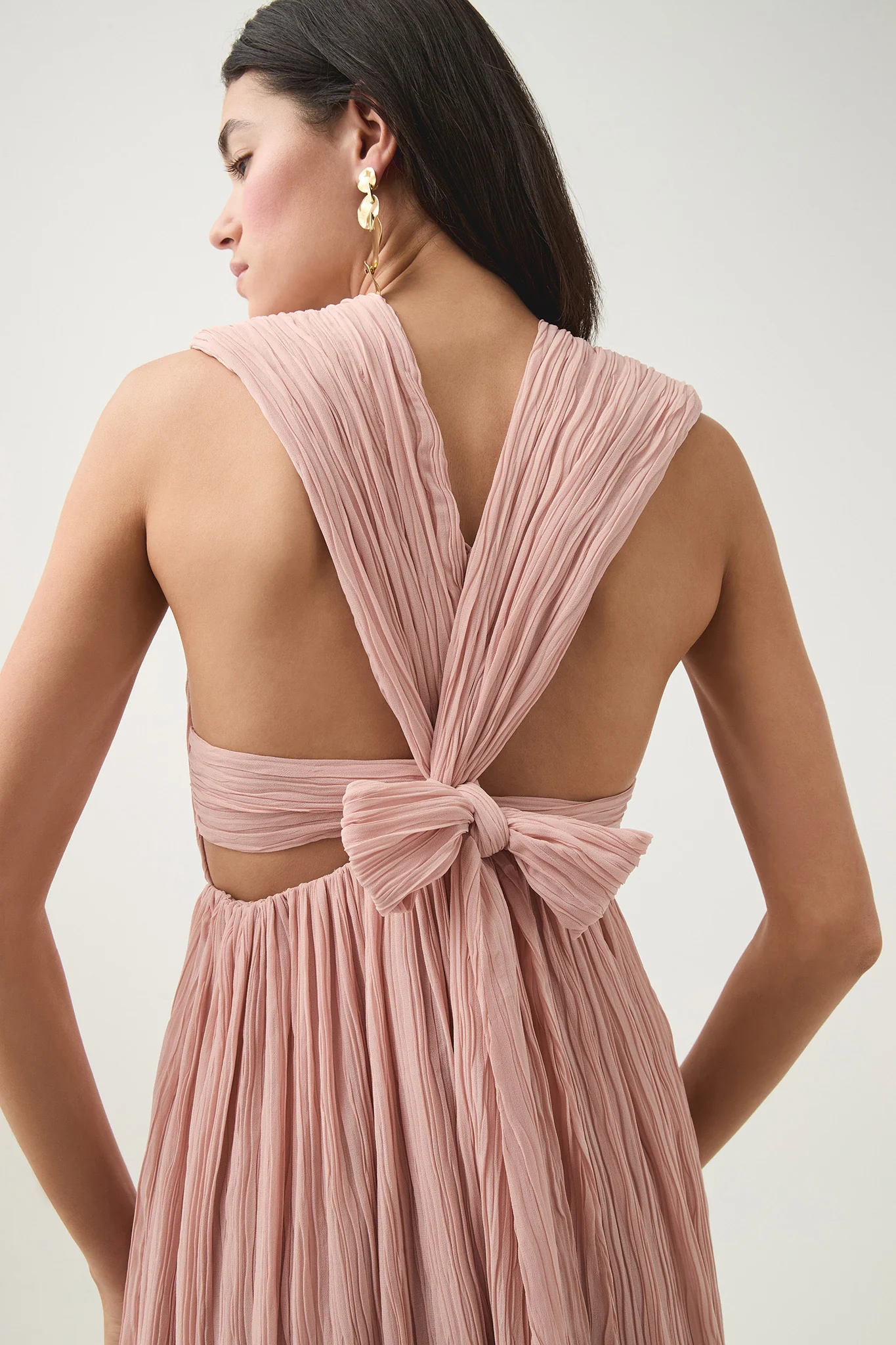 Becoming Bow Back Midi Dress