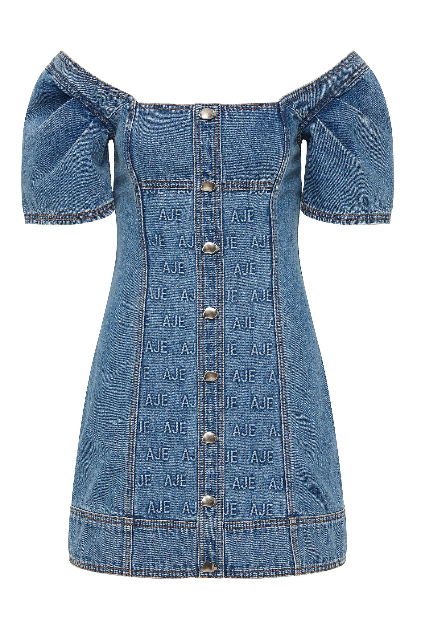 Nika Logo Denim Mini Dress