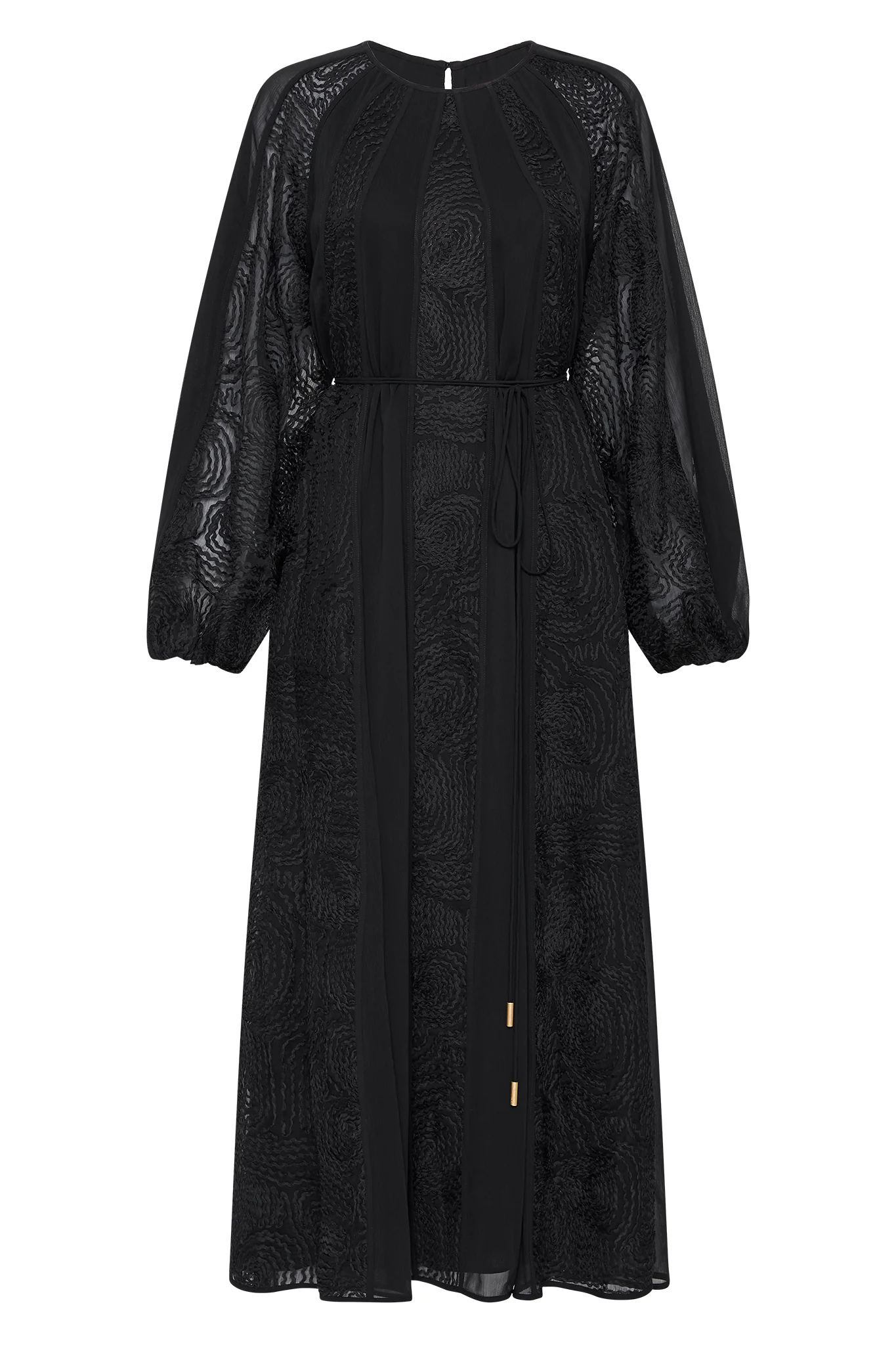 Soleil Blouson Lace Midi Dress