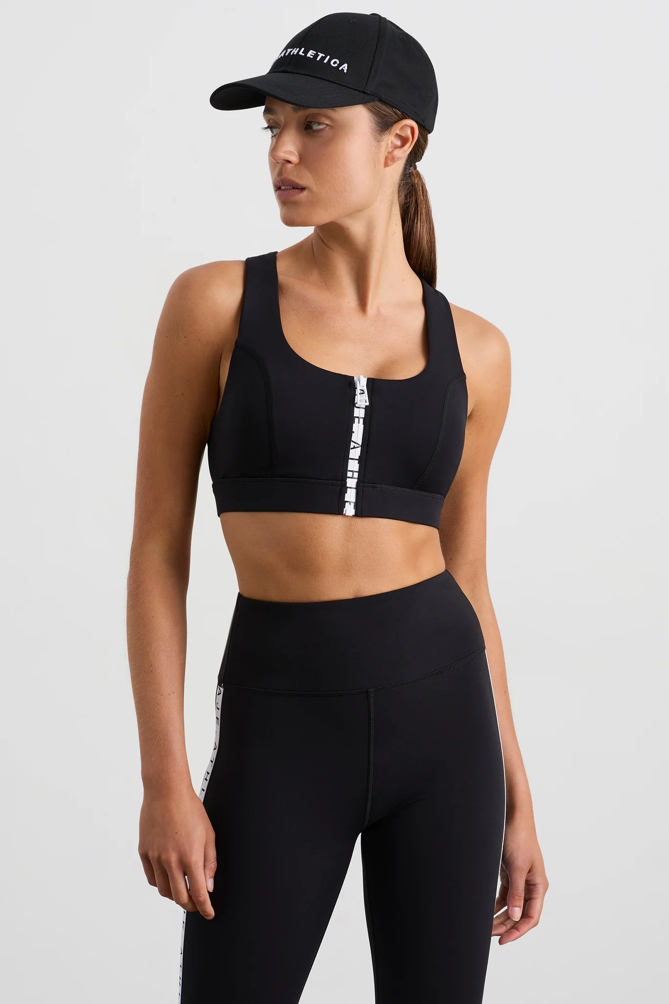 Zip Front Logo Mesh Bra 329