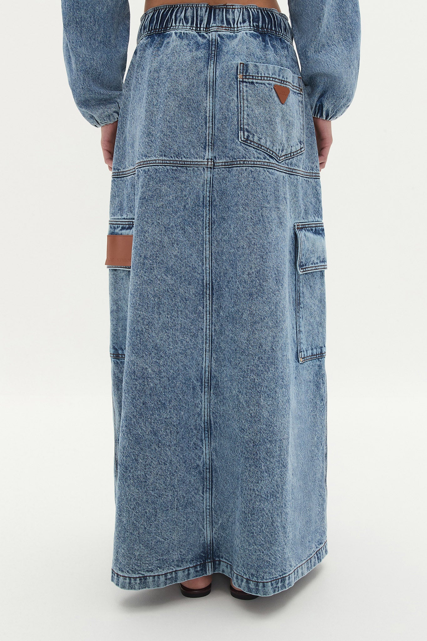 Blues Denim Maxi Skirt