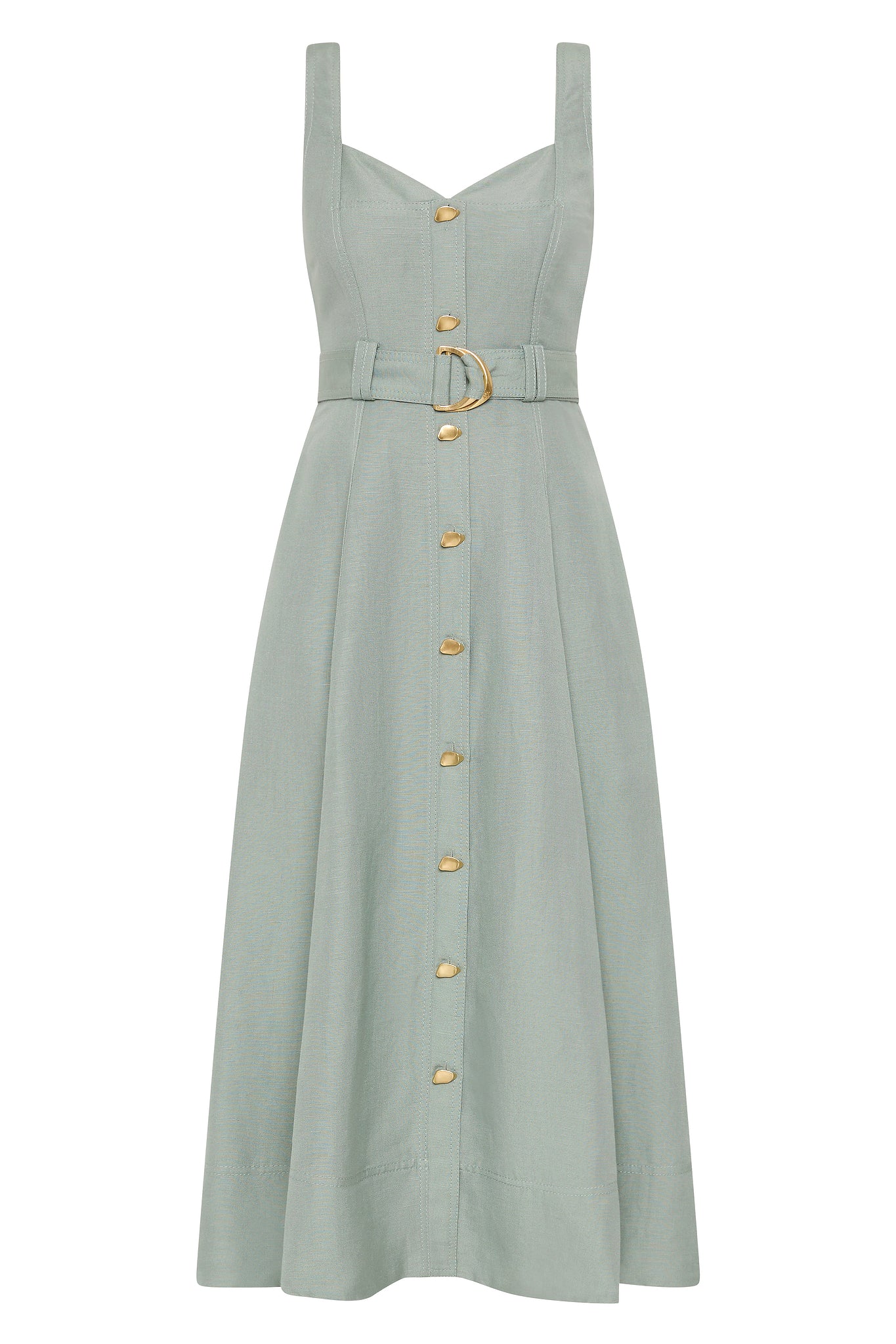Clay Belted Midi Dress