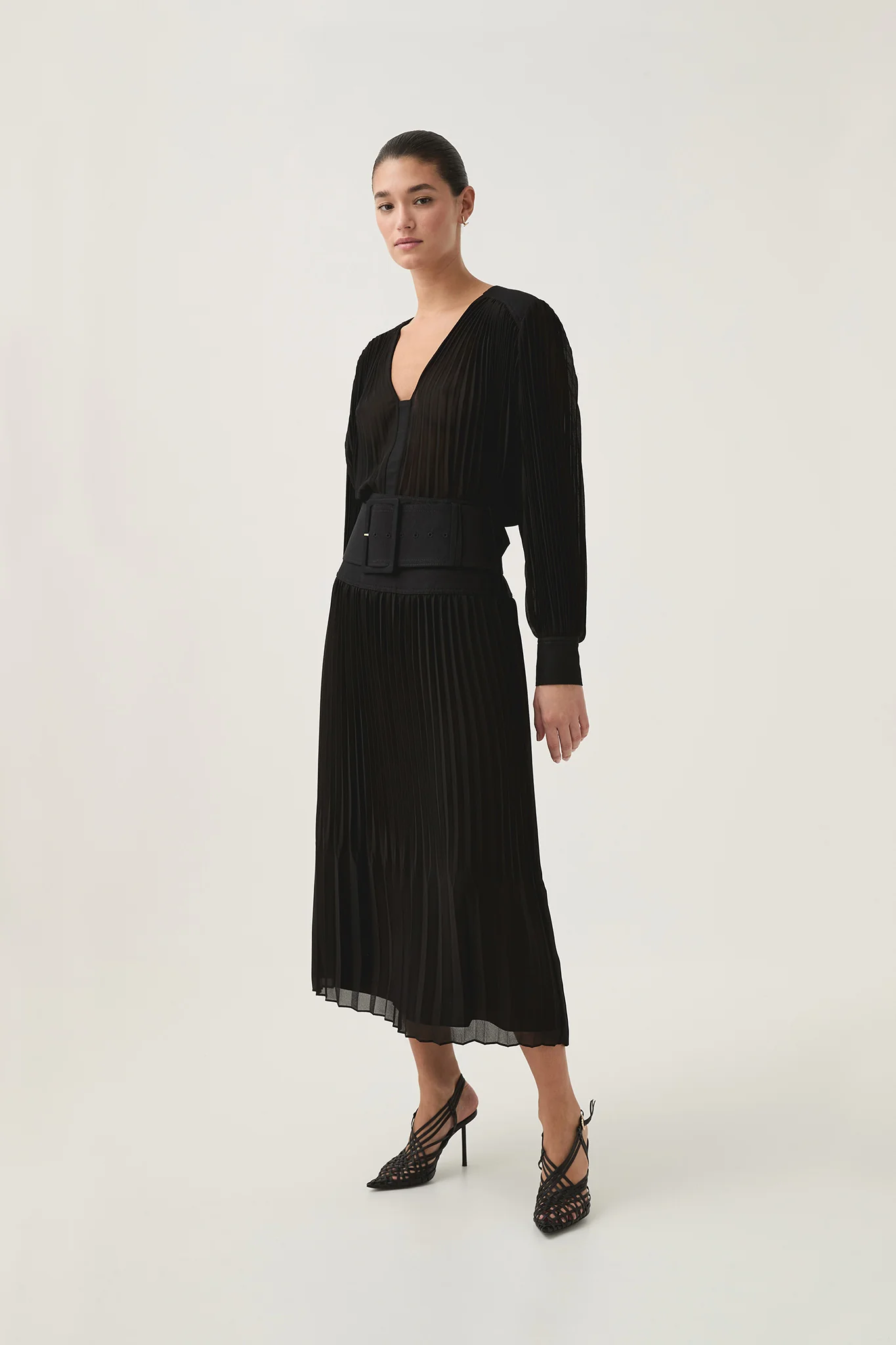 Cathedra Belted Midi Skirt