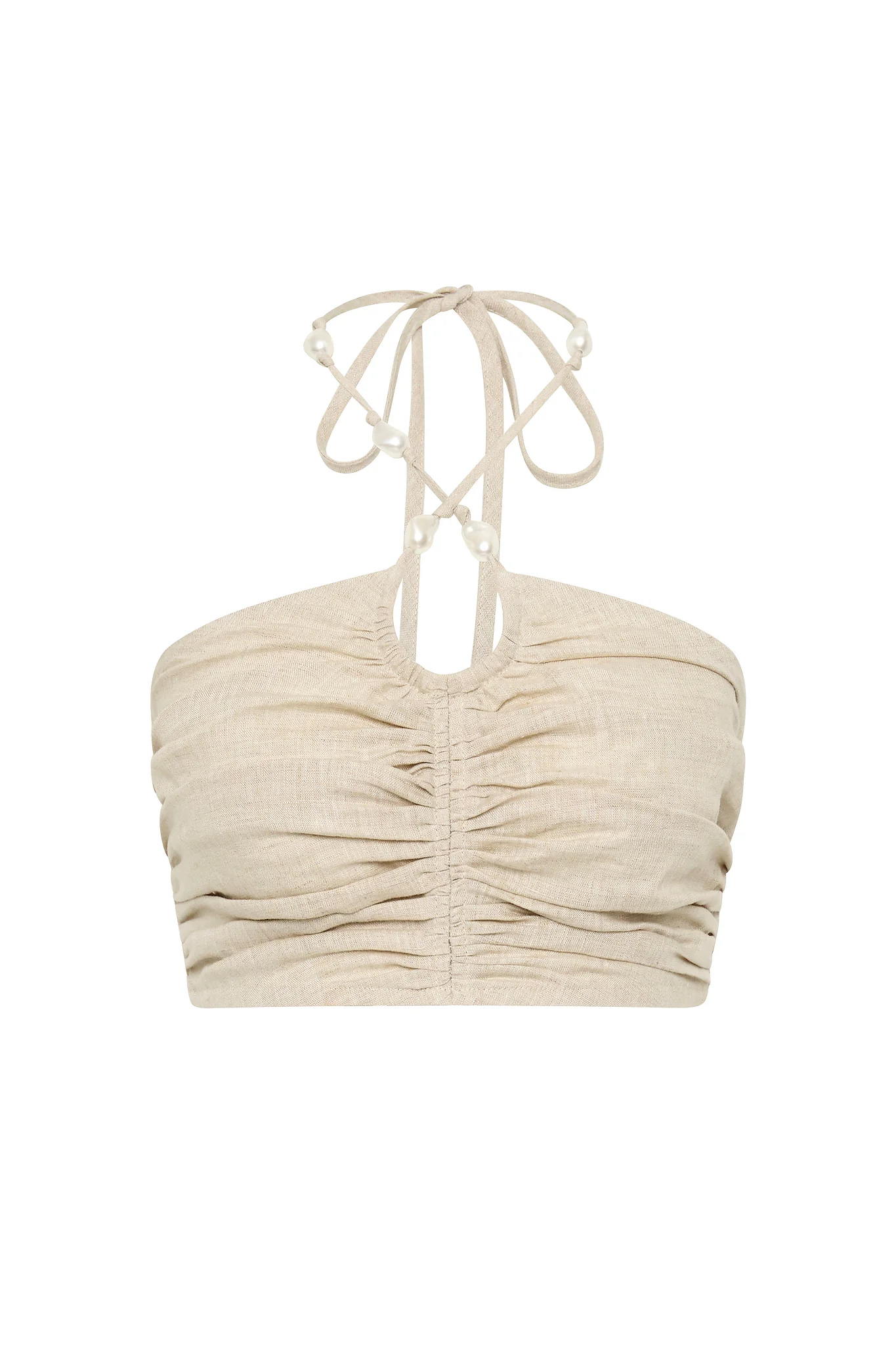Akoya Ruched Tie Top