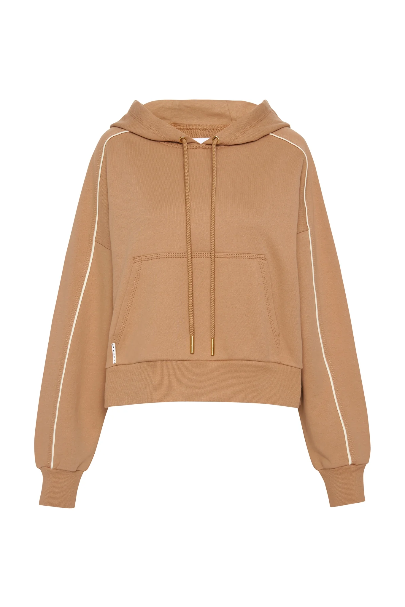 Cropped Essential Contrast Piping Hoodie 405