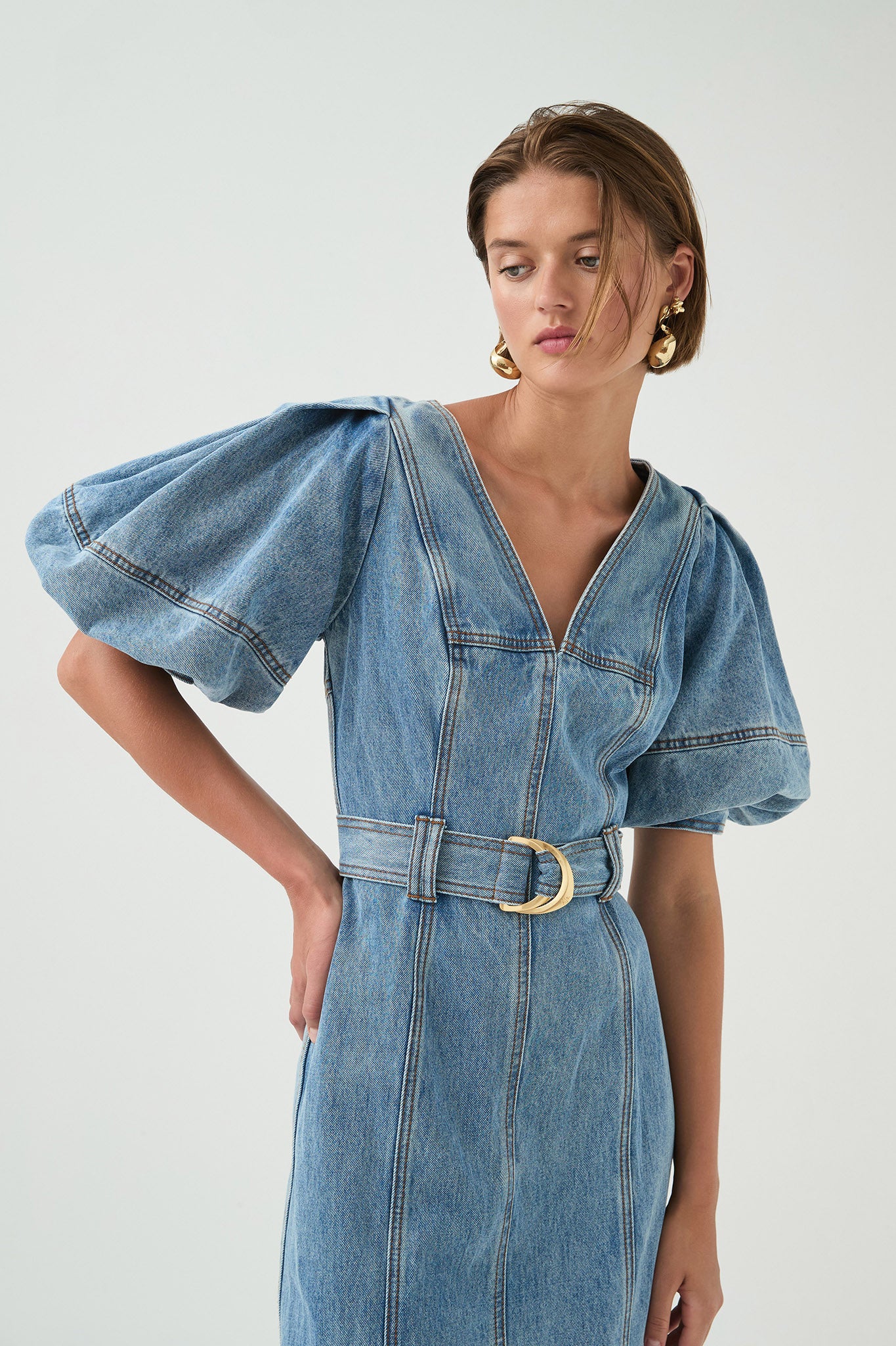 Juno Denim Midi Dress