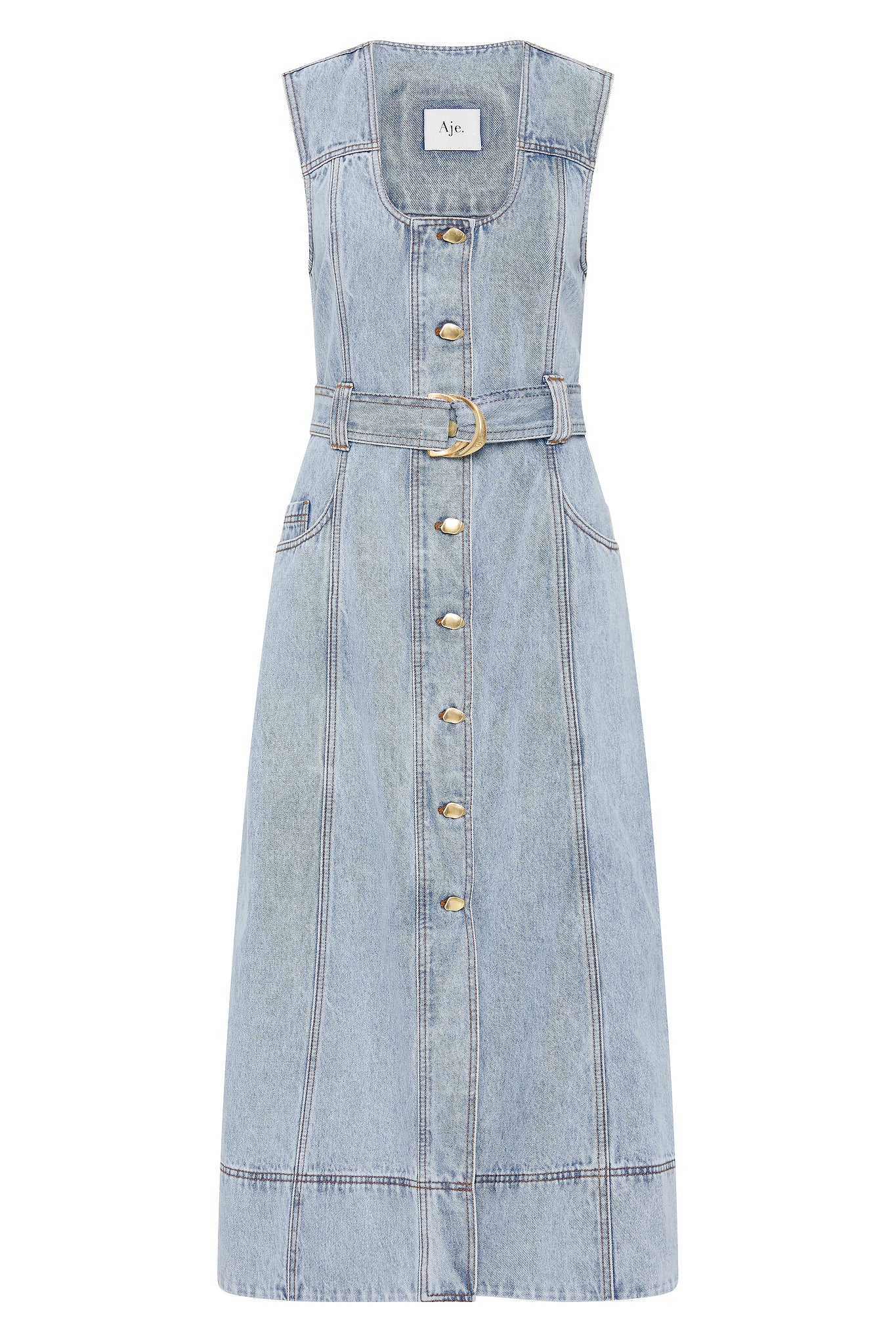 Aura Denim Midi Dress