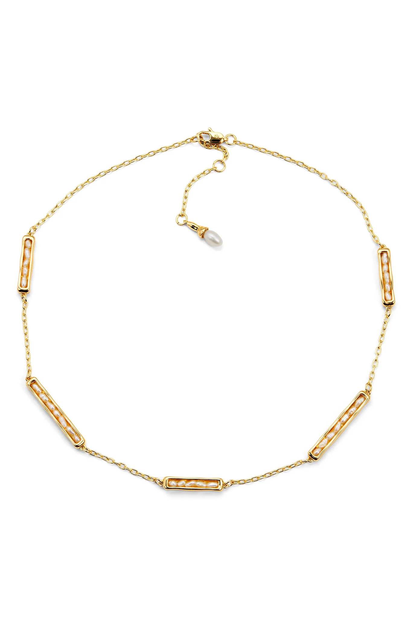 Iria Pearl Bar Necklace