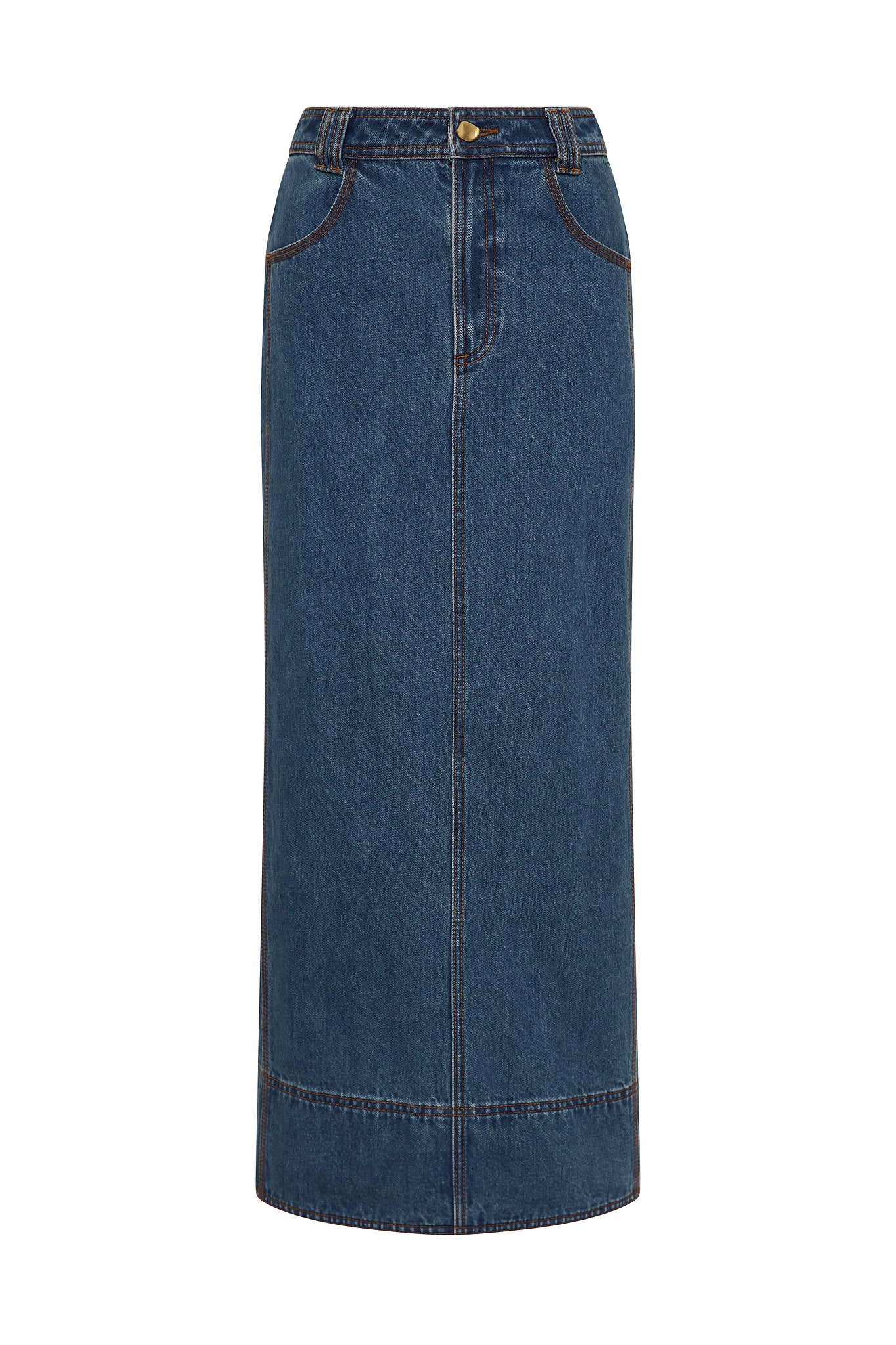 Phoenix Denim Midi Skirt