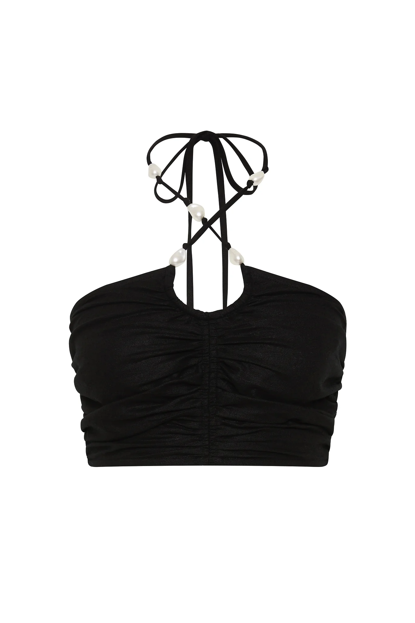 Akoya Ruched Tie Top