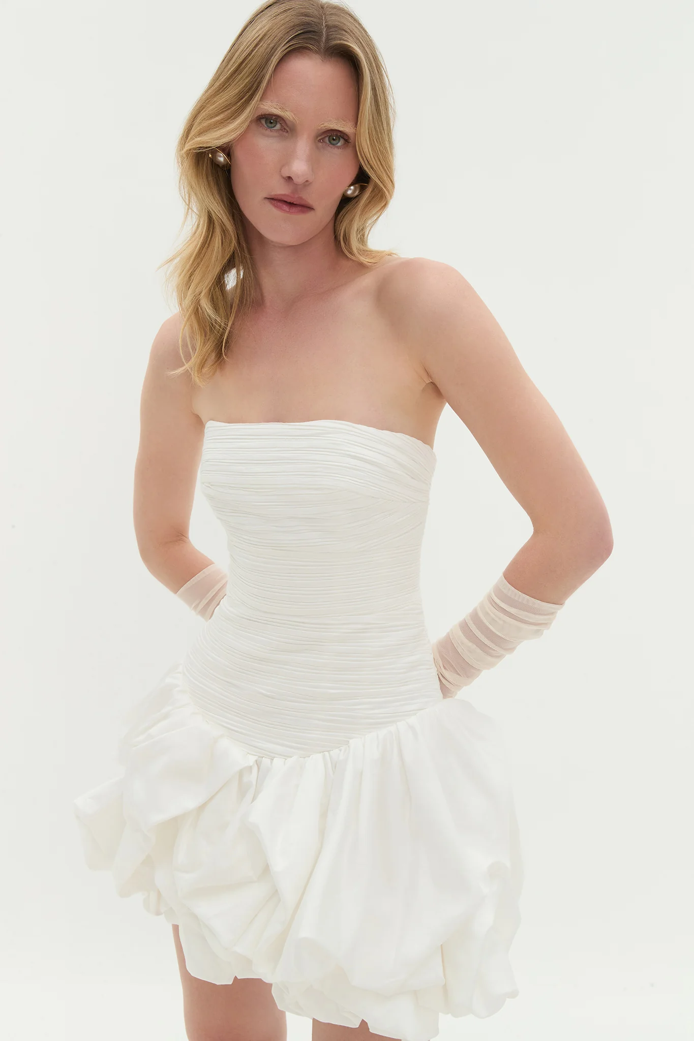 Violette Bubble Hem Mini Dress