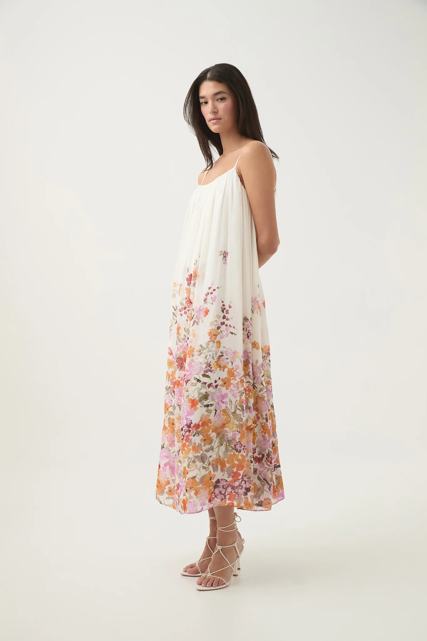 Boeri Border Print Midi Dress