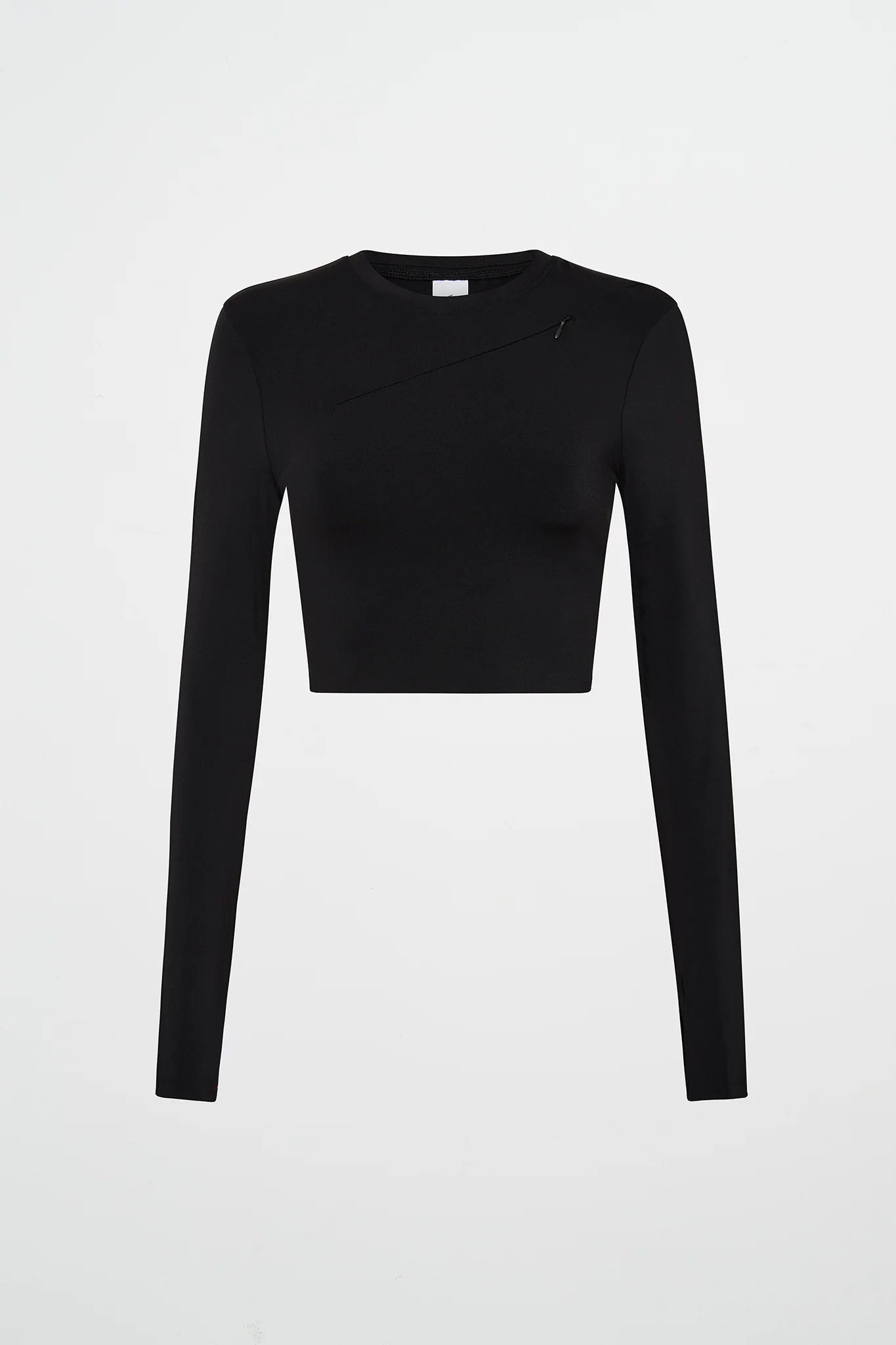 Contrast Long Sleeve Crop Top 389