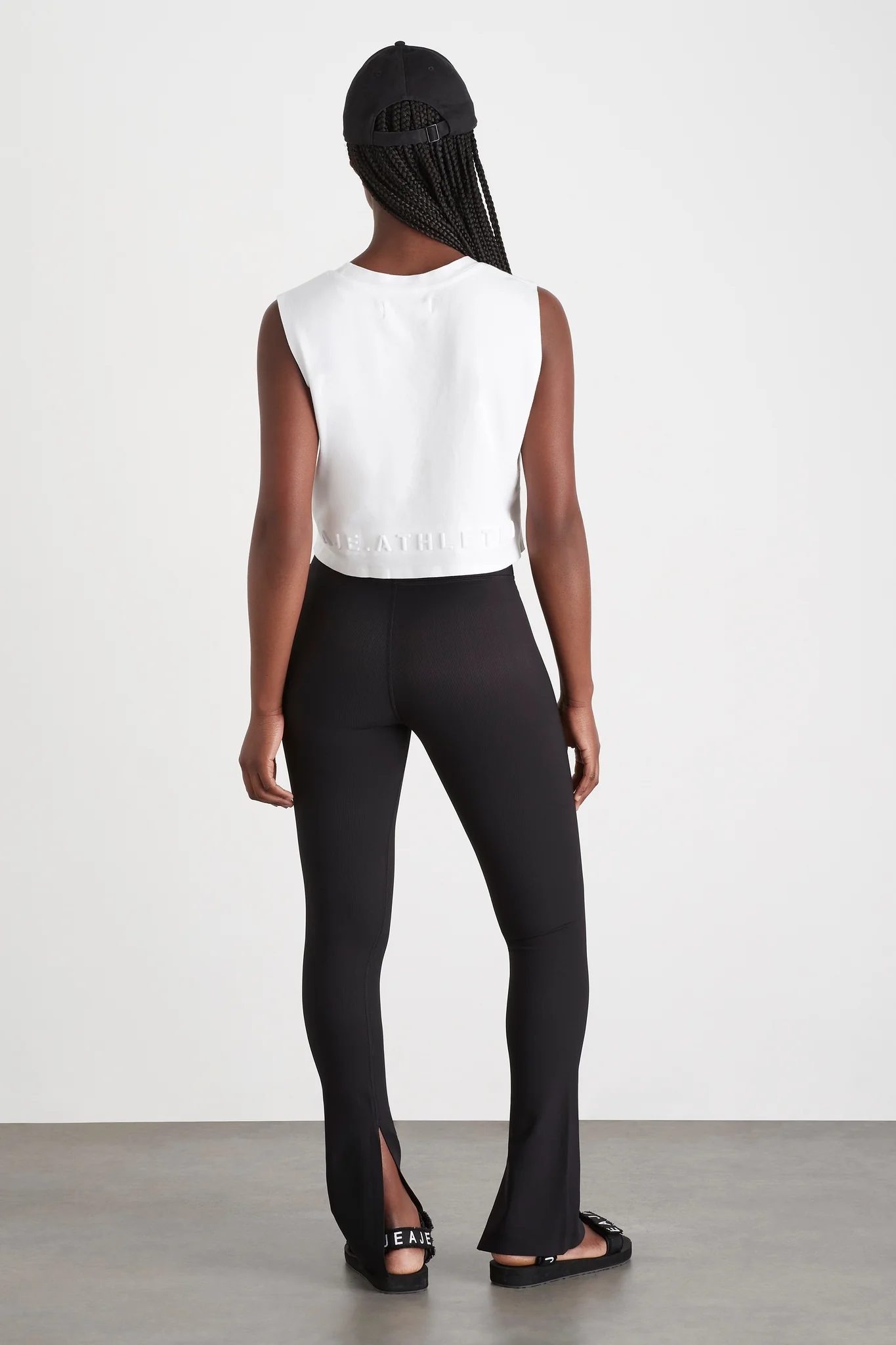 Cropped Embossed Signature Logo Tank 106