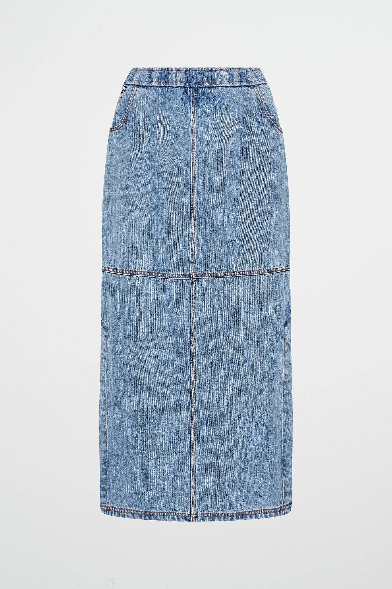 Longline Denim Skirt