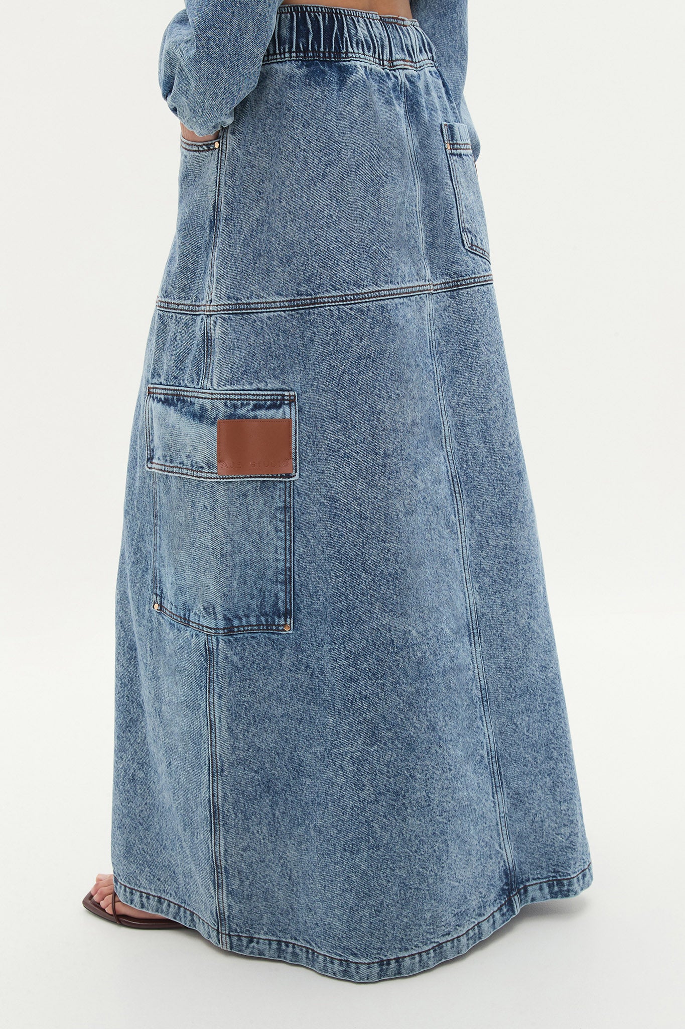 Blues Denim Maxi Skirt