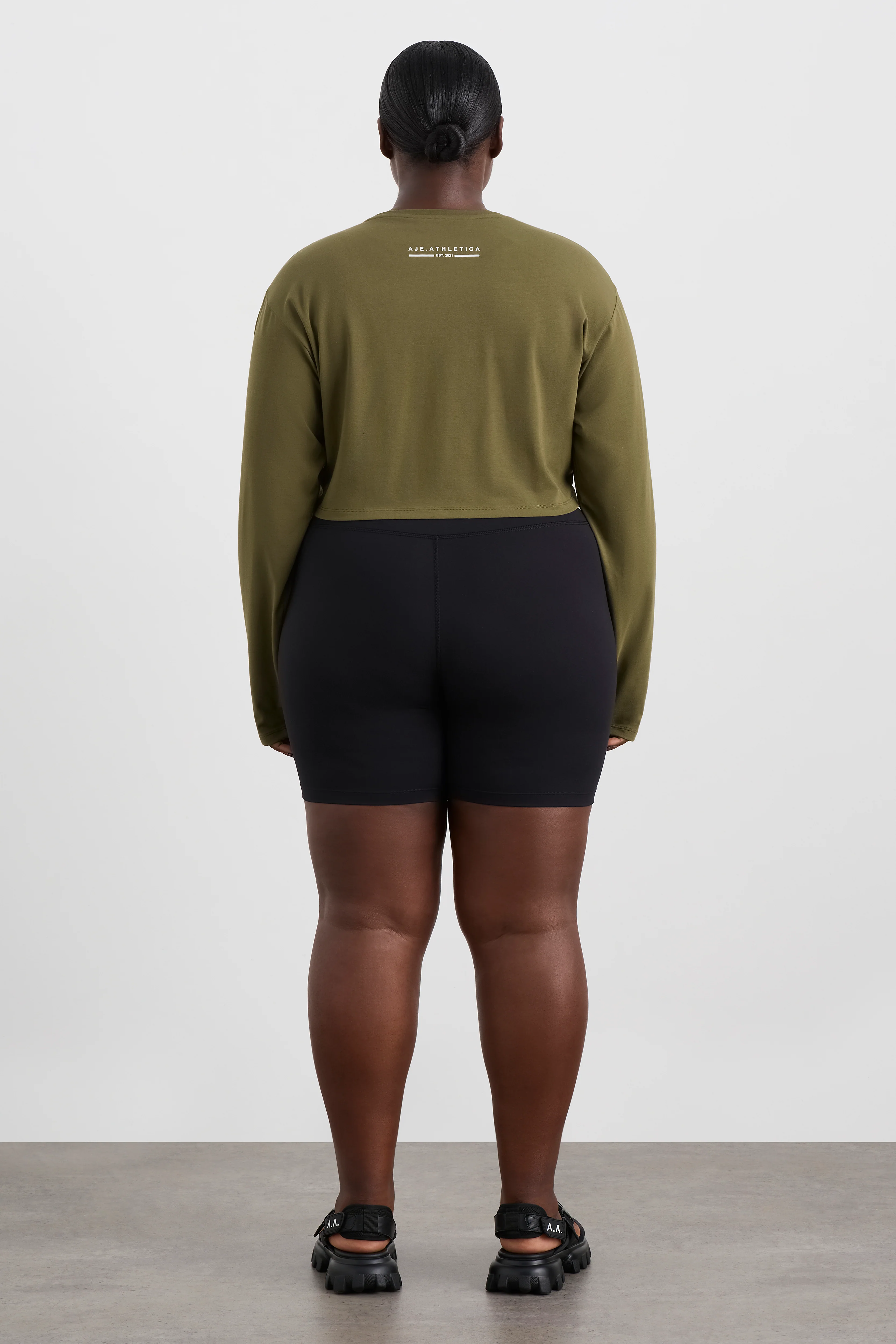 Cropped Crossover Long Sleeve Top 440