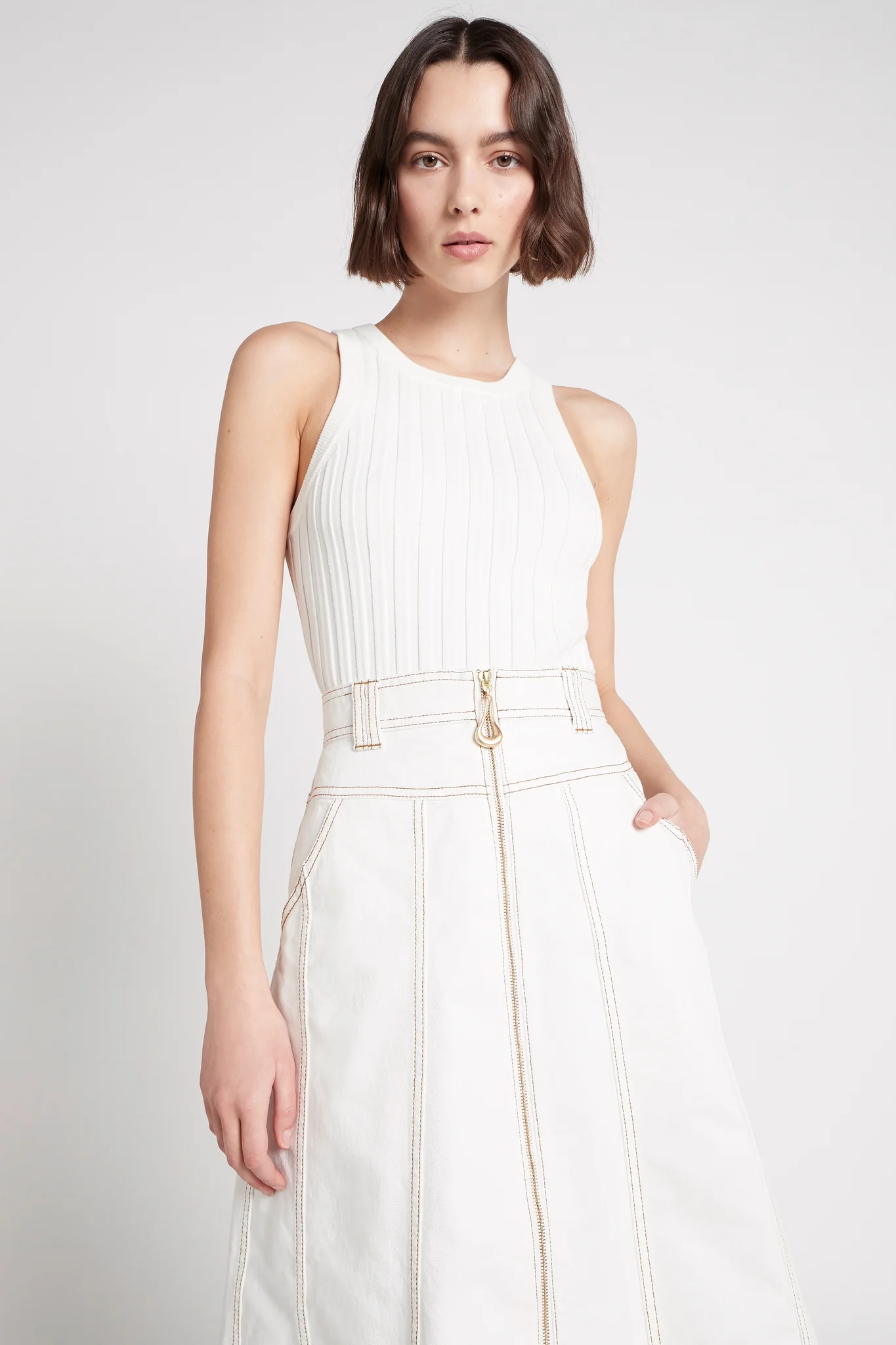 Hydra Racer Knit Ribbed Top