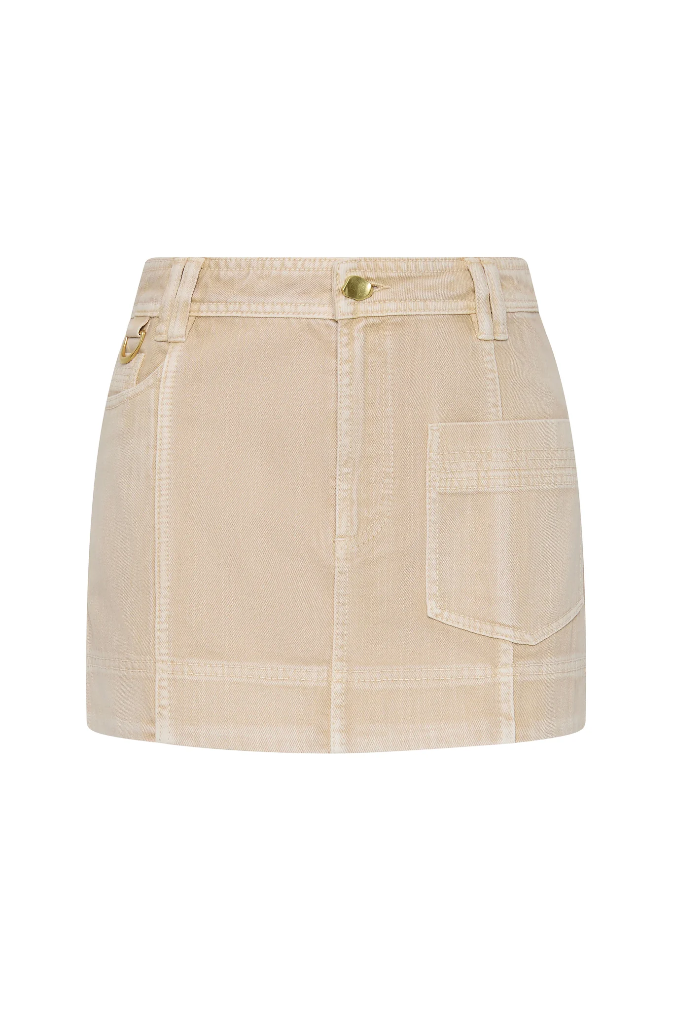 Kya Contrast Denim Micro Skirt