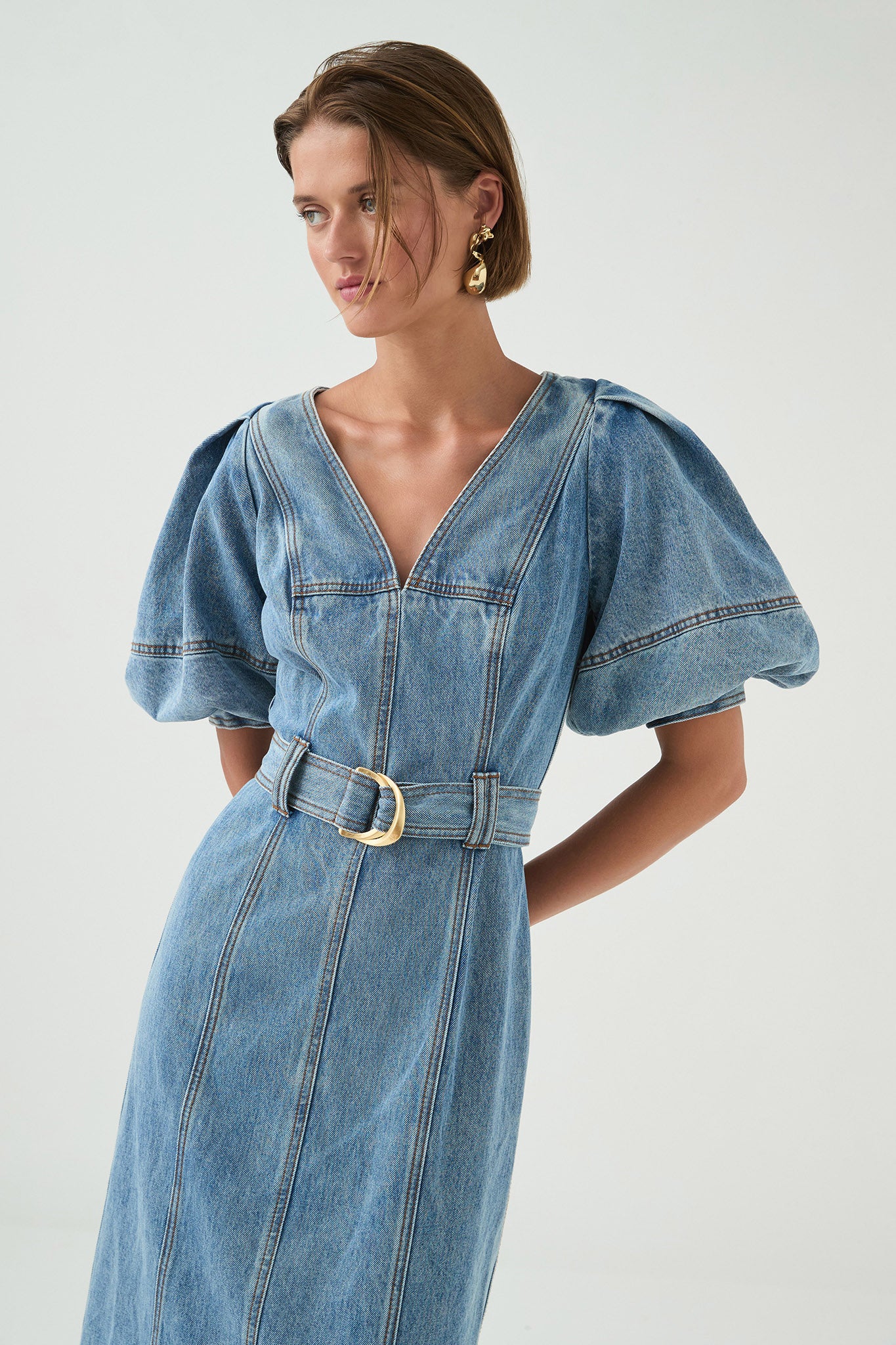 Juno Denim Midi Dress