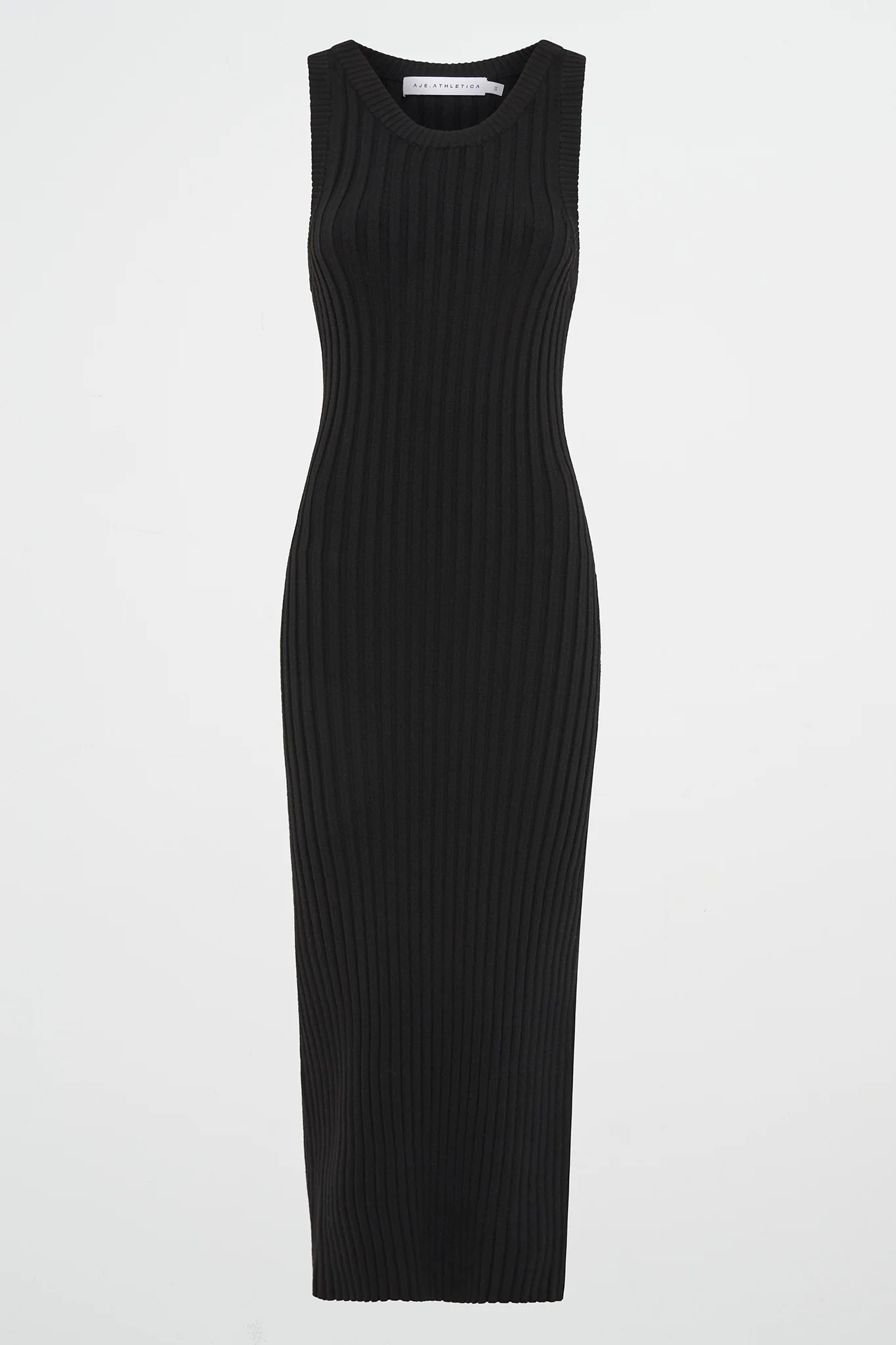 Rib Knit Hem Split Dress 816