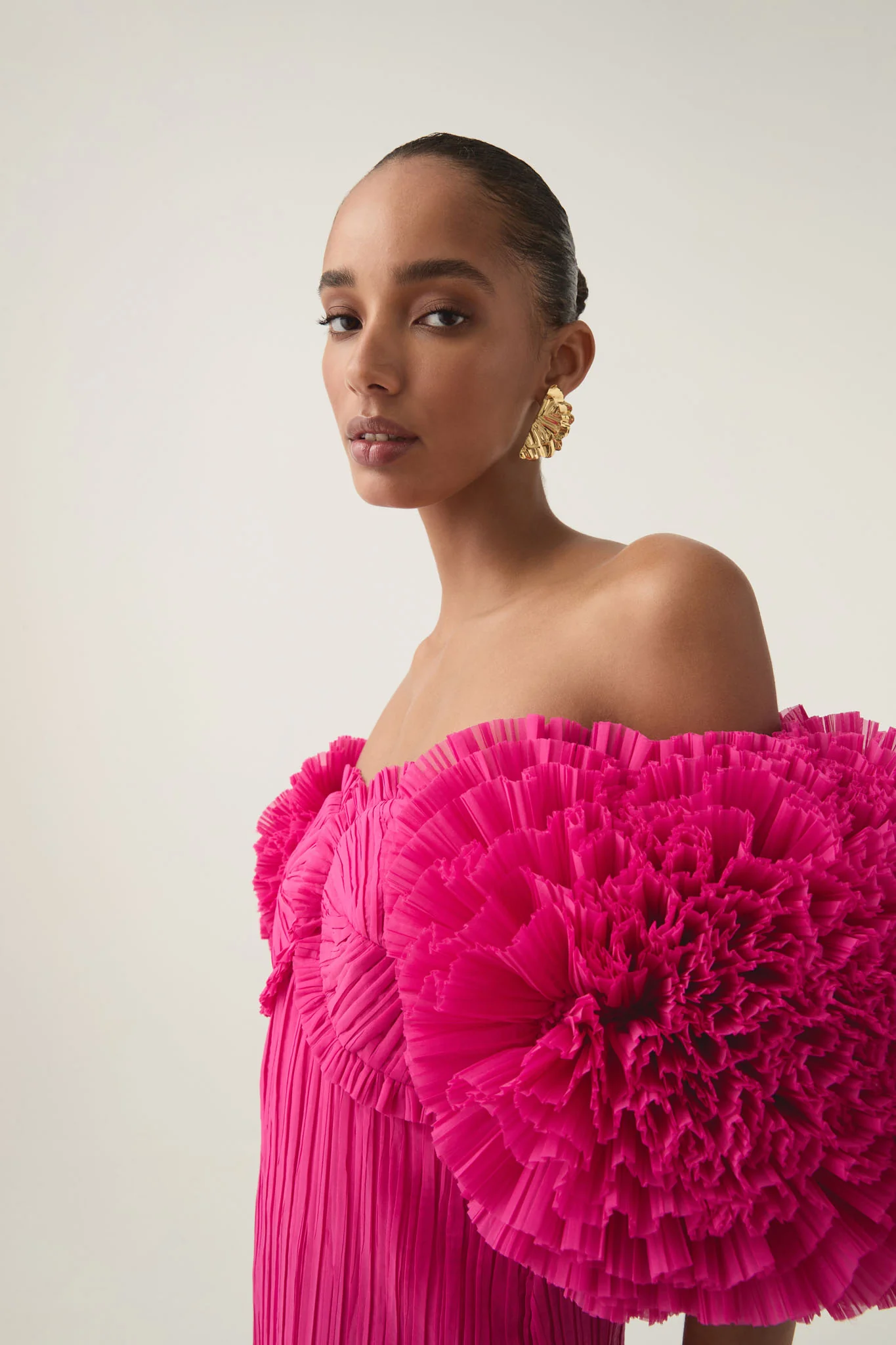 Crystallise Pleated Gown