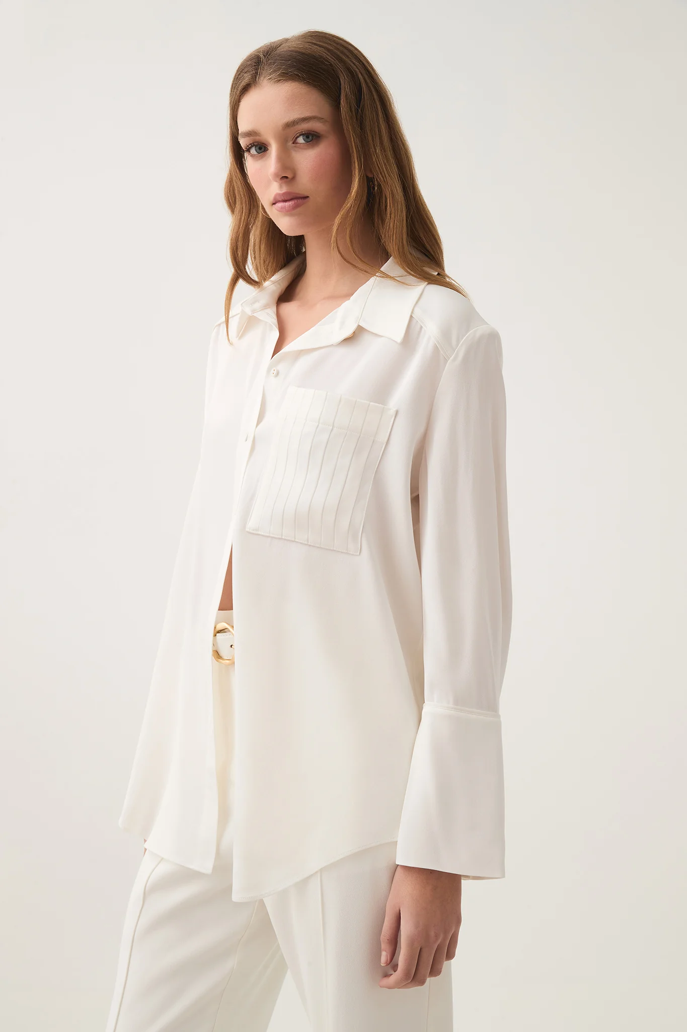 Audrey Pleat Pocket Shirt