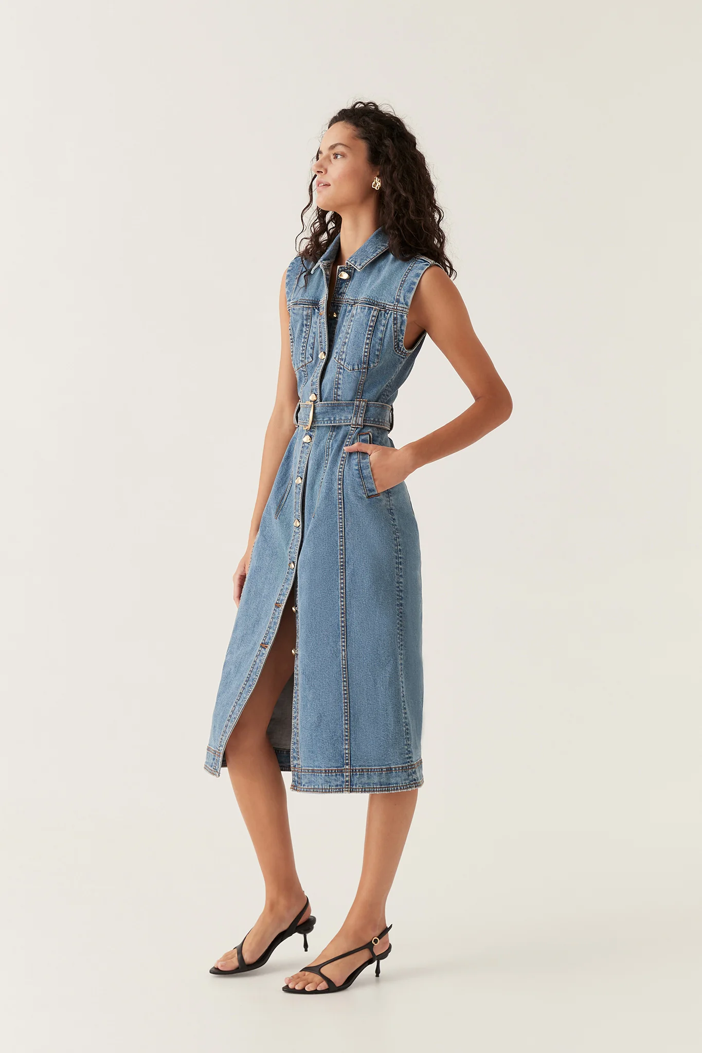 Darcie Denim Midi Dress