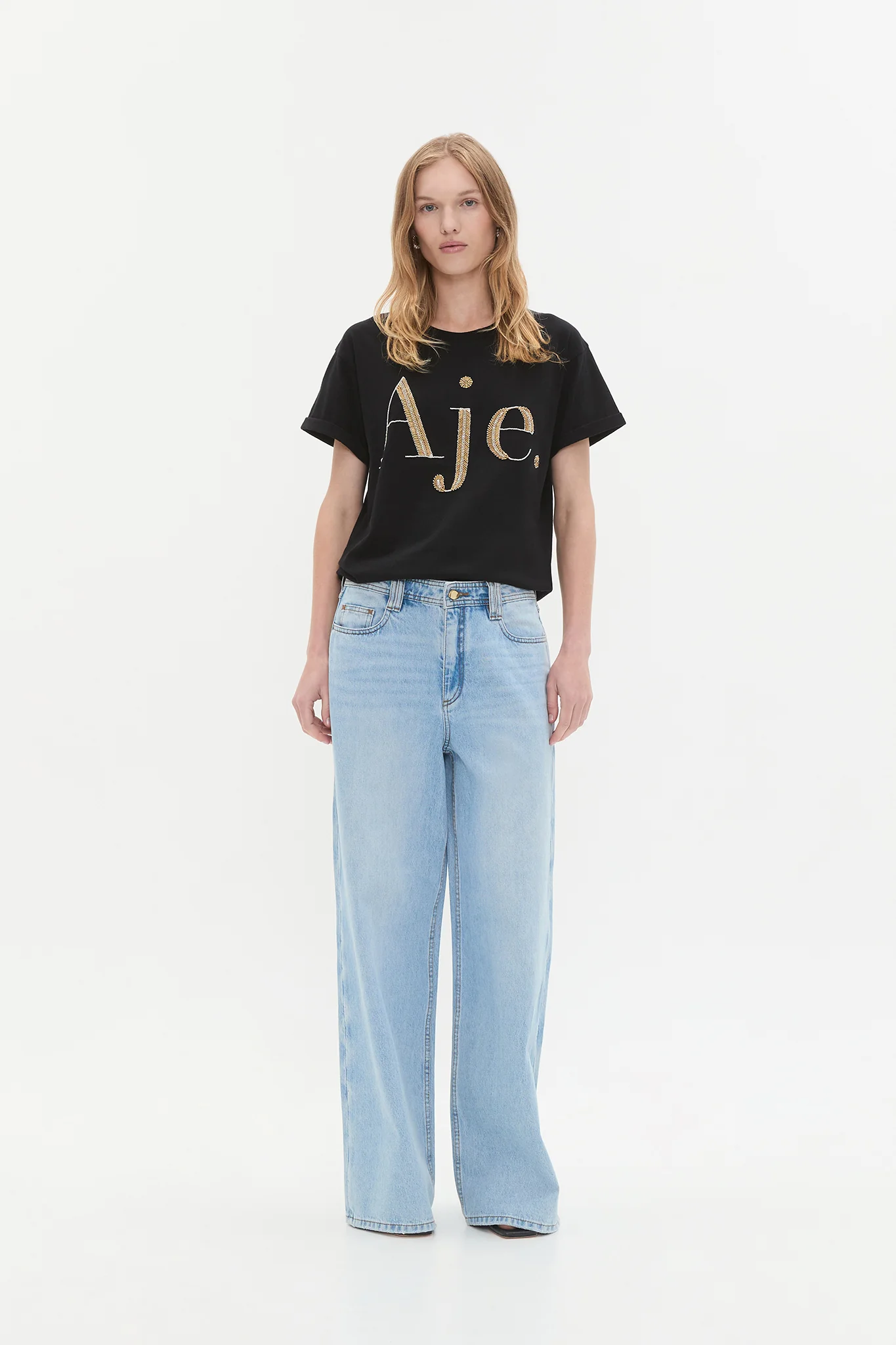 Noon Embellished Logo Tee