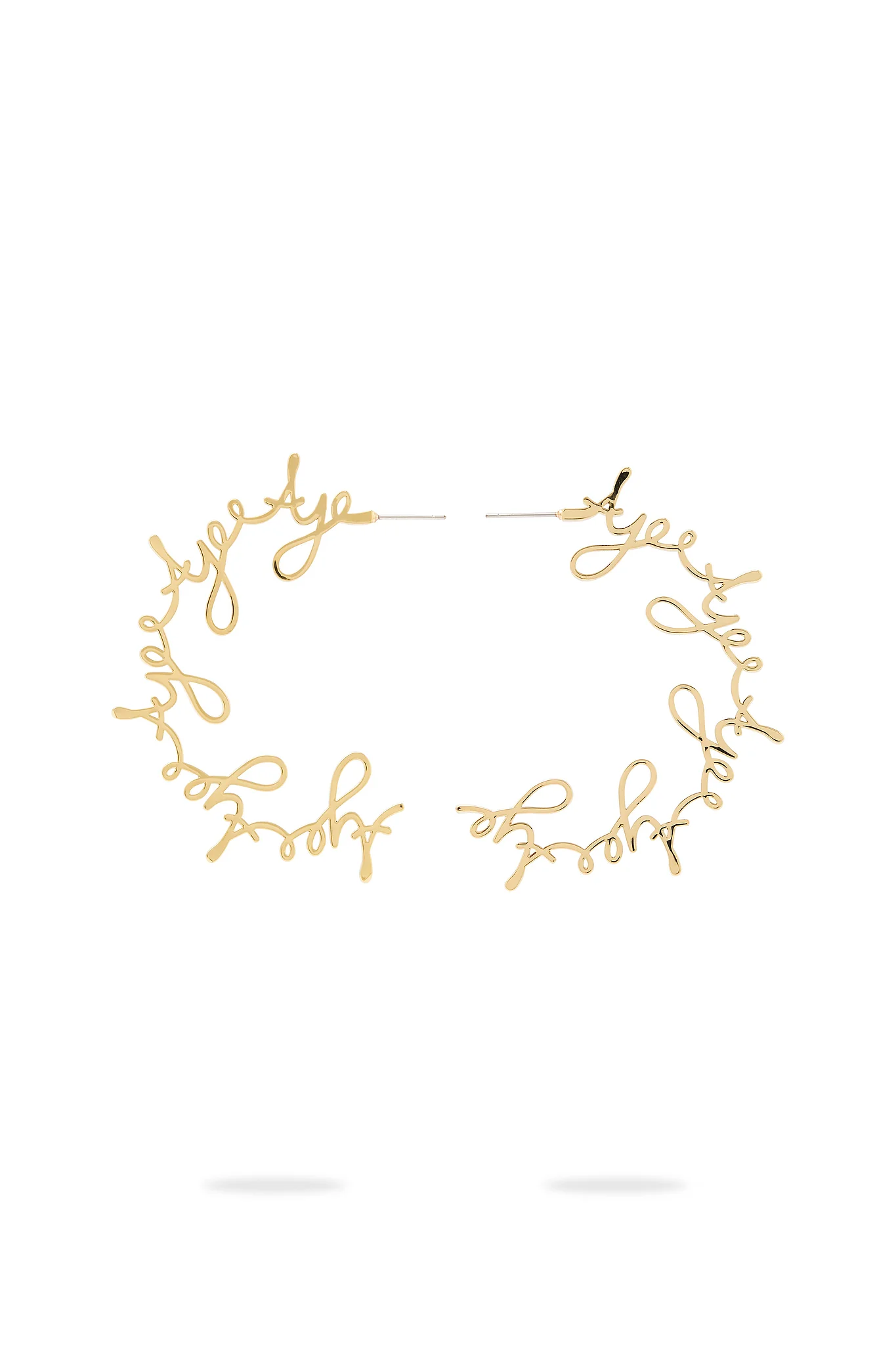 Larissa Cursive Hoop Stud