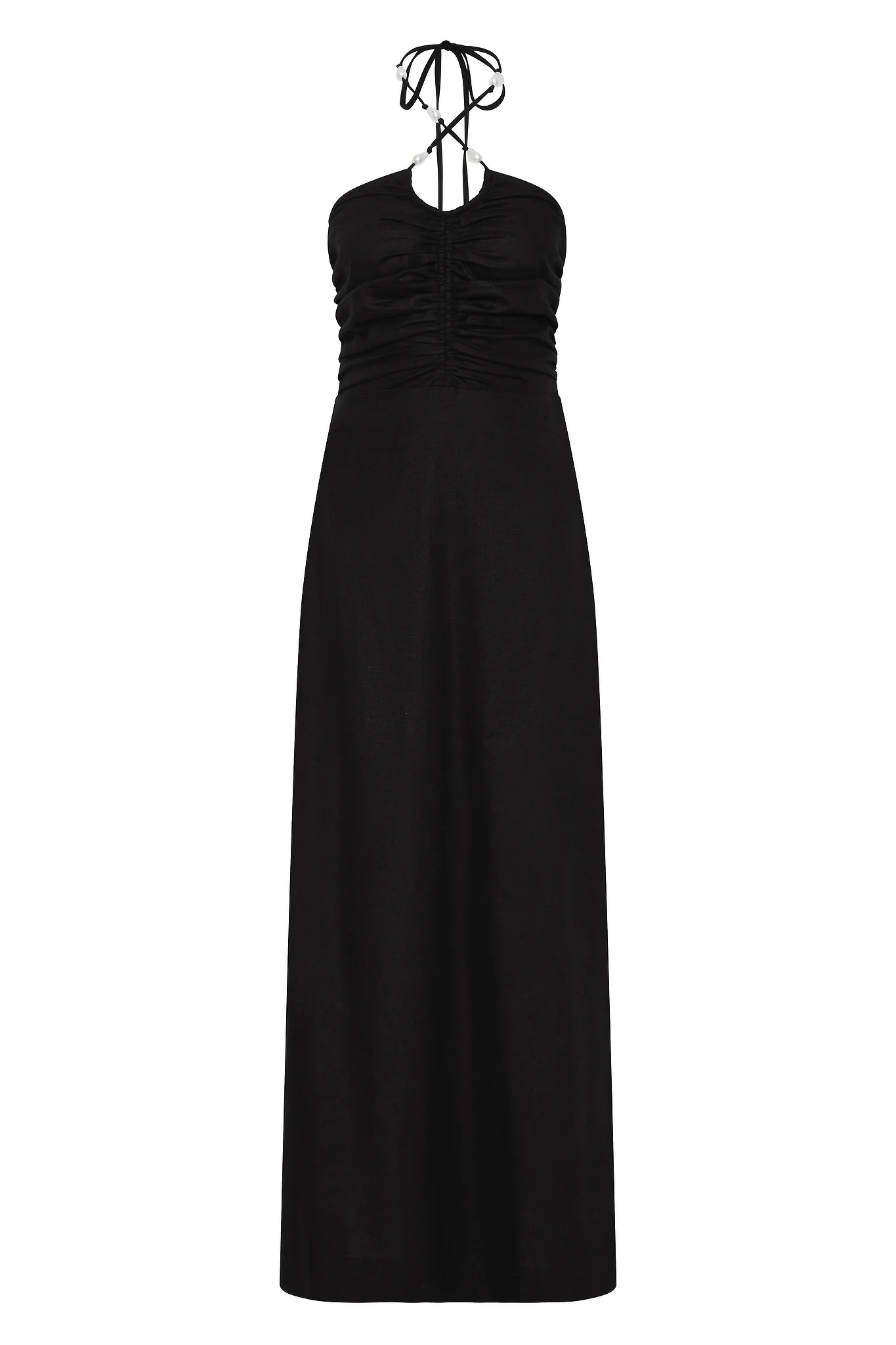 Akoya Ruched Midi Dress