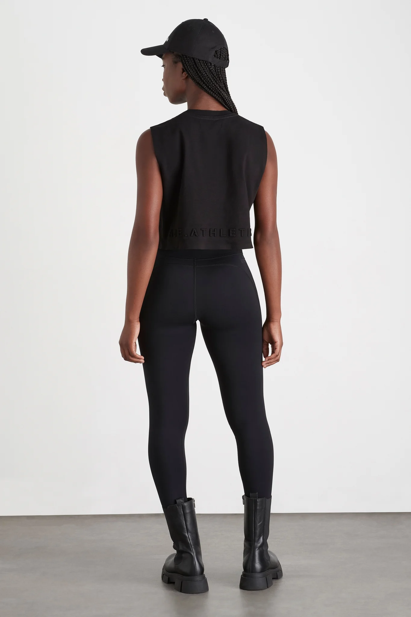 Cropped Embossed Signature Logo Tank 106