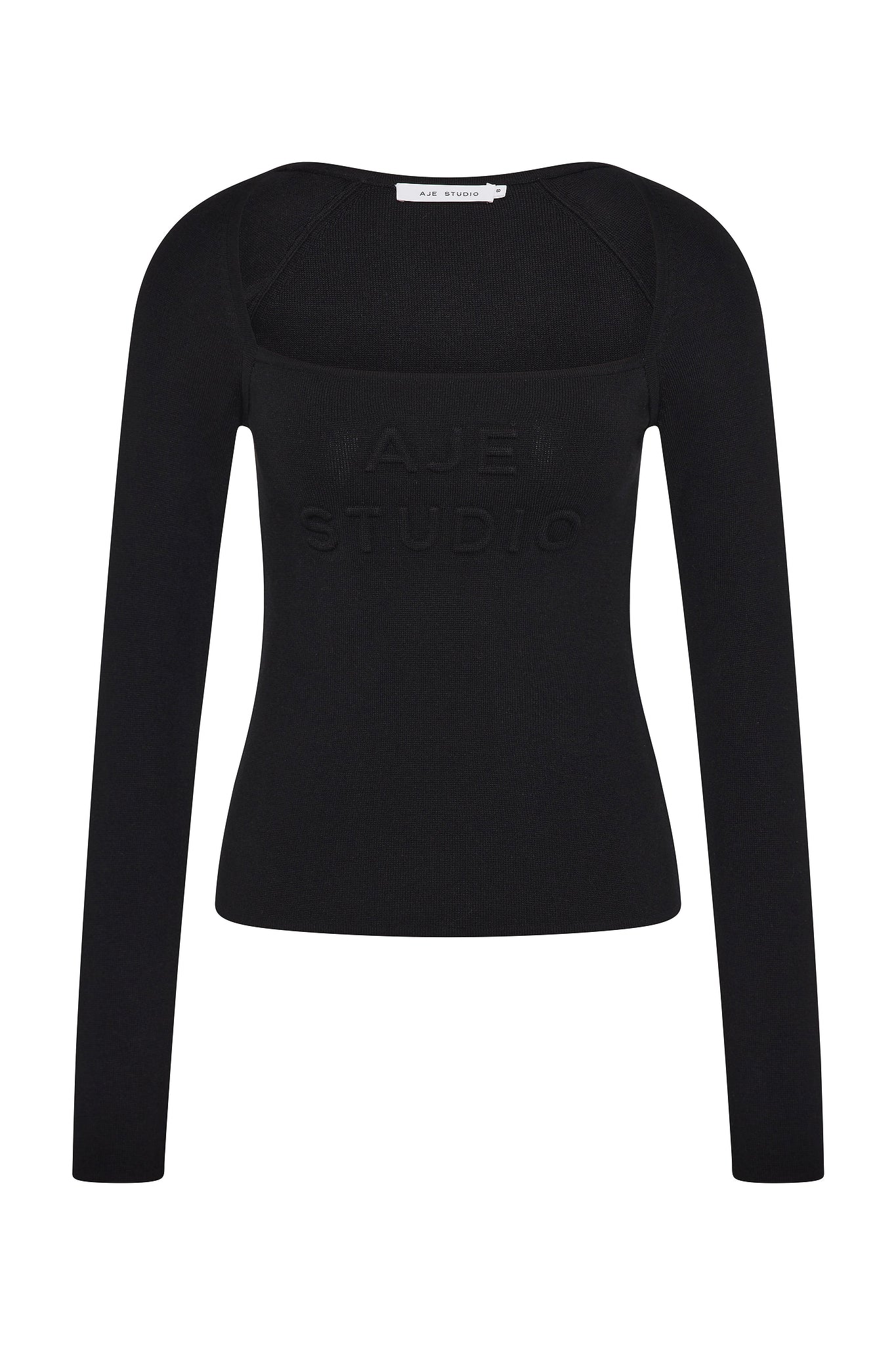 Core Knit Logo Long Sleeve Top