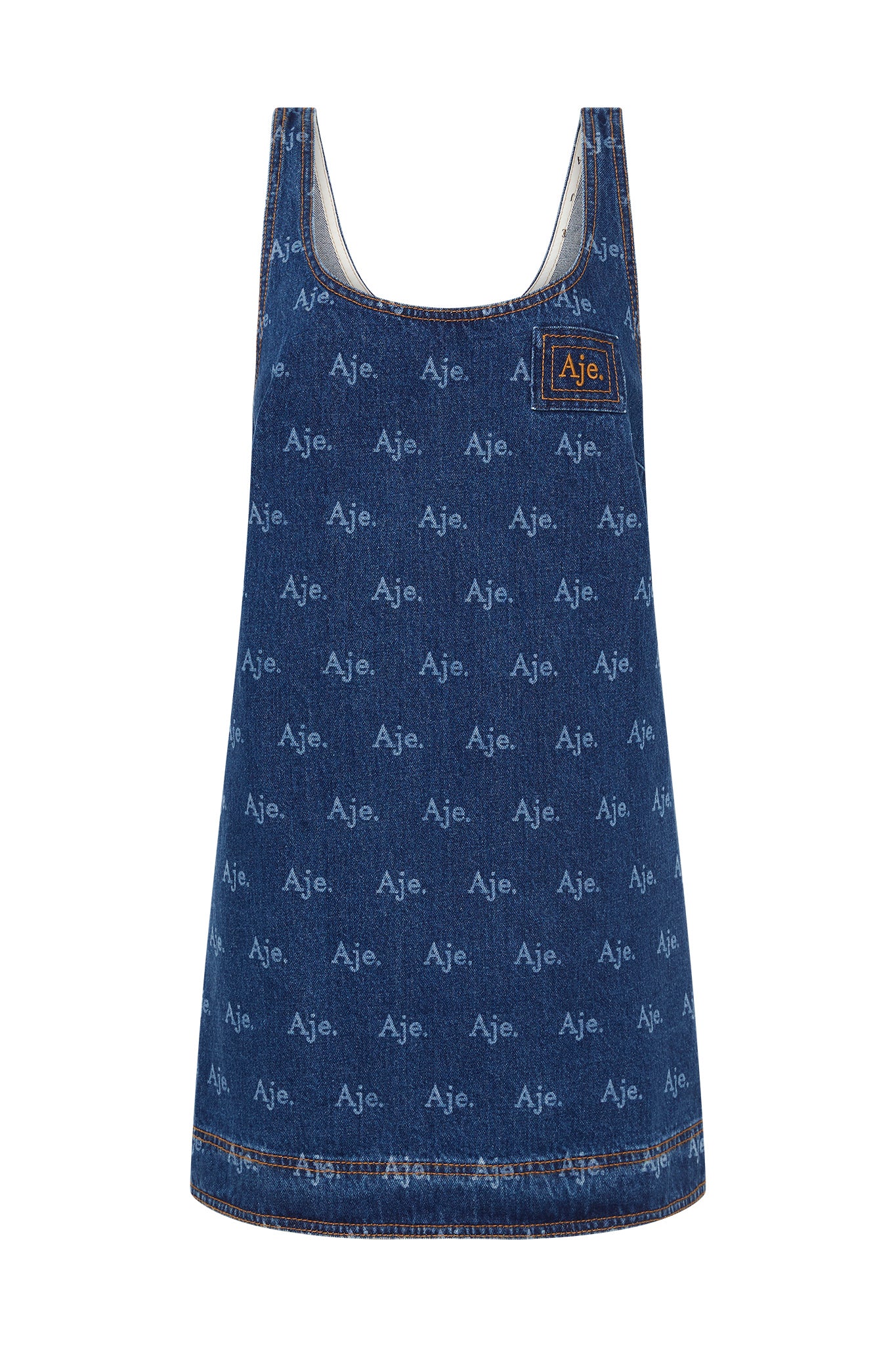 Ratio Logo Denim Mini Dress