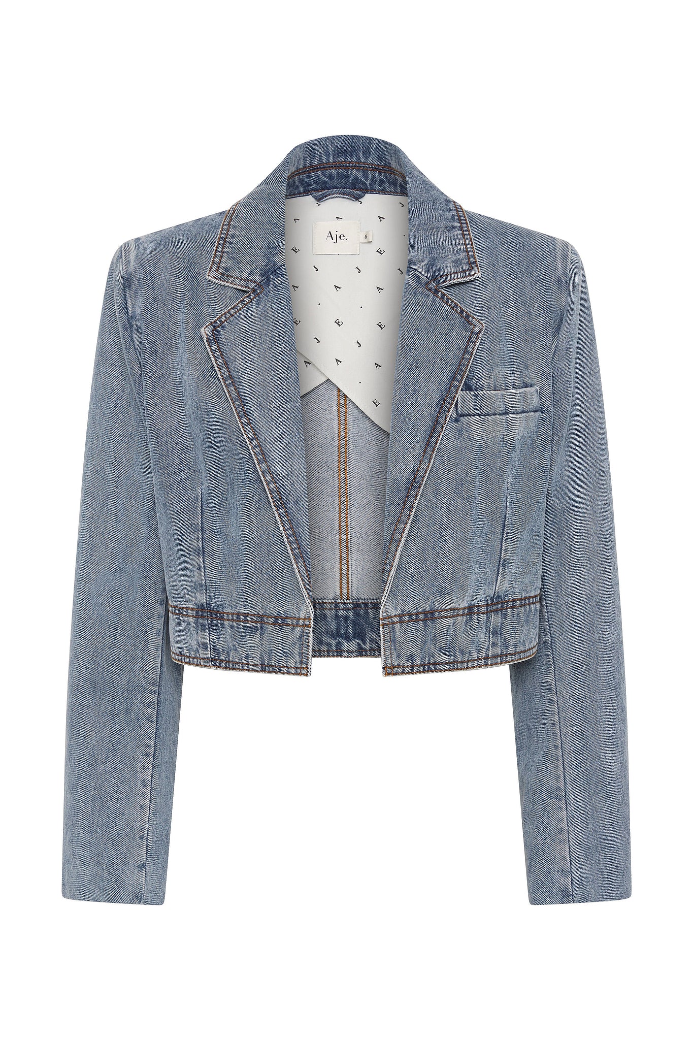 Juno Cropped Denim Blazer
