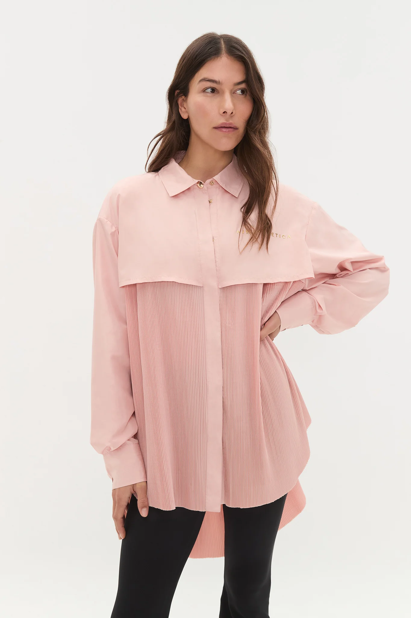 Pleated Windbreaker Shirt 406
