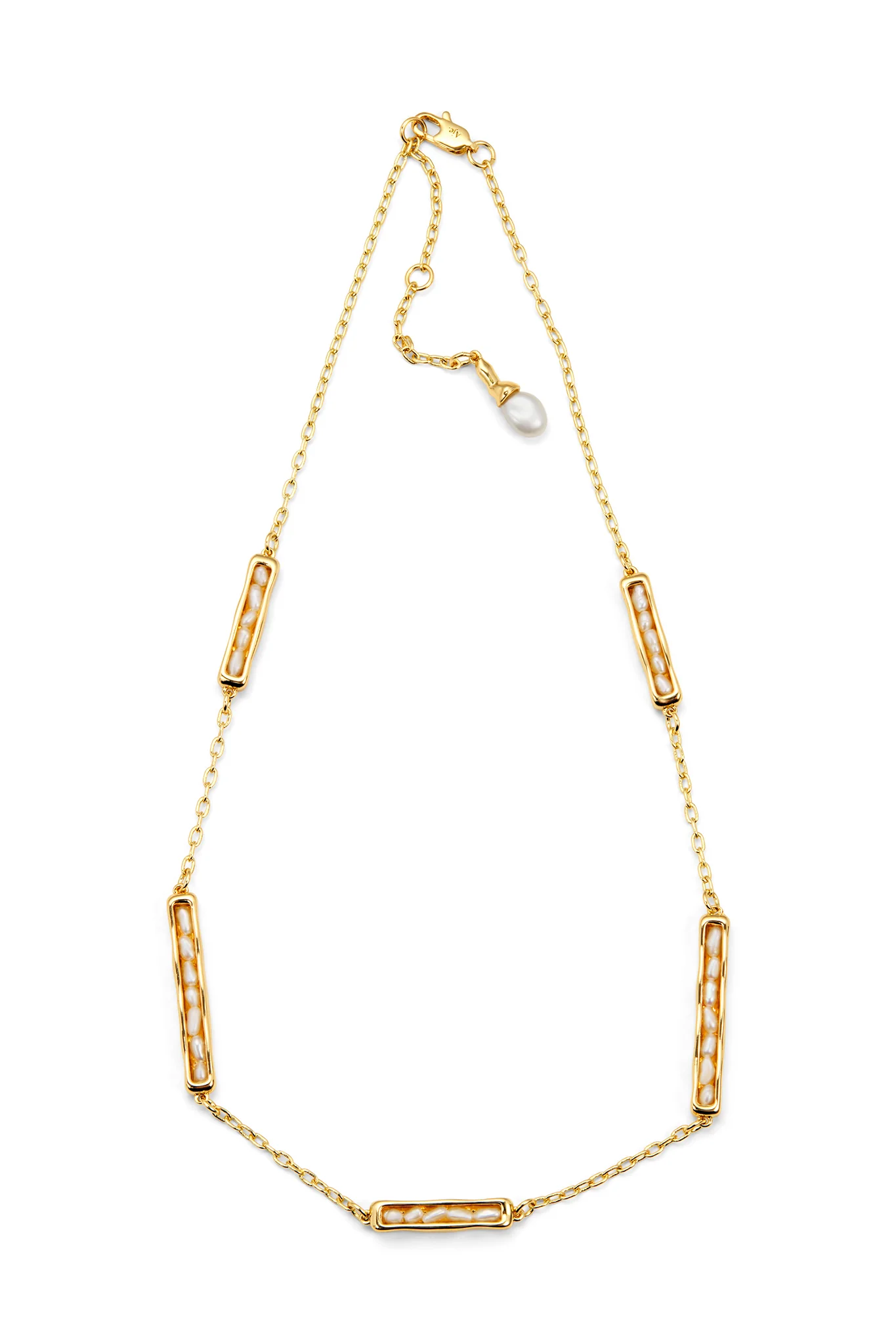 Iria Pearl Bar Necklace