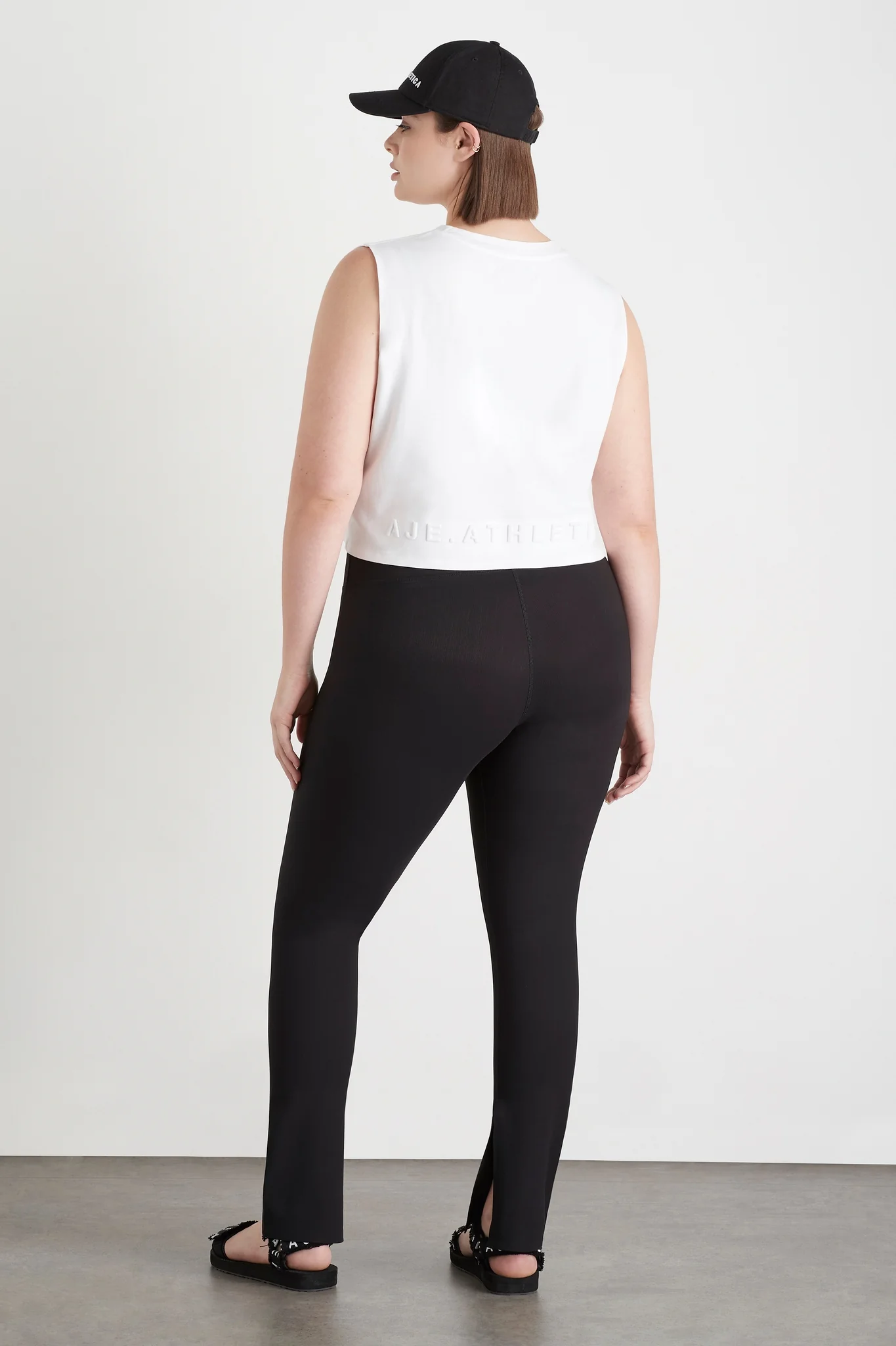 Cropped Embossed Signature Logo Tank 106
