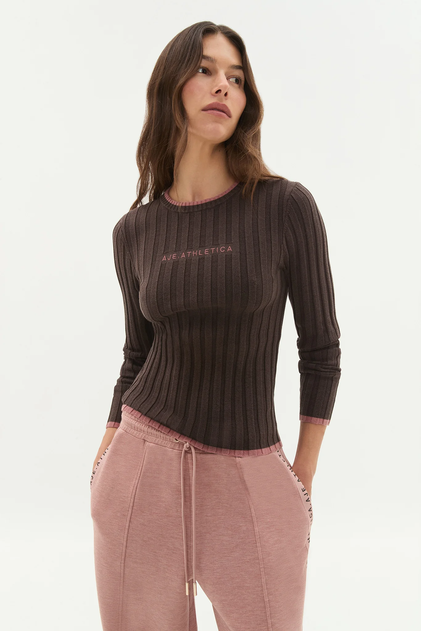 Long Sleeve Rib Knit Top 438