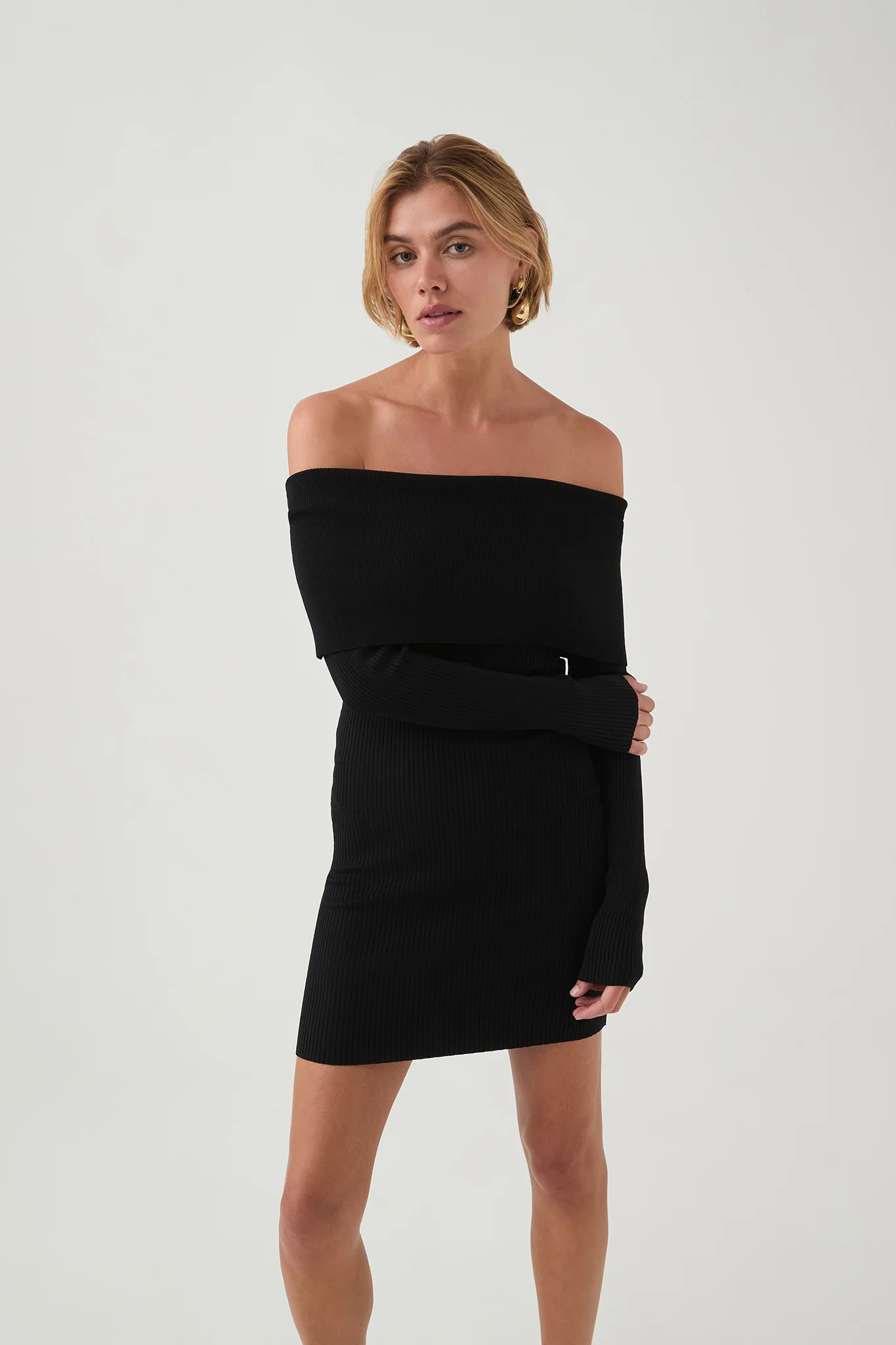 Deia Off Shoulder Long Sleeve Dress
