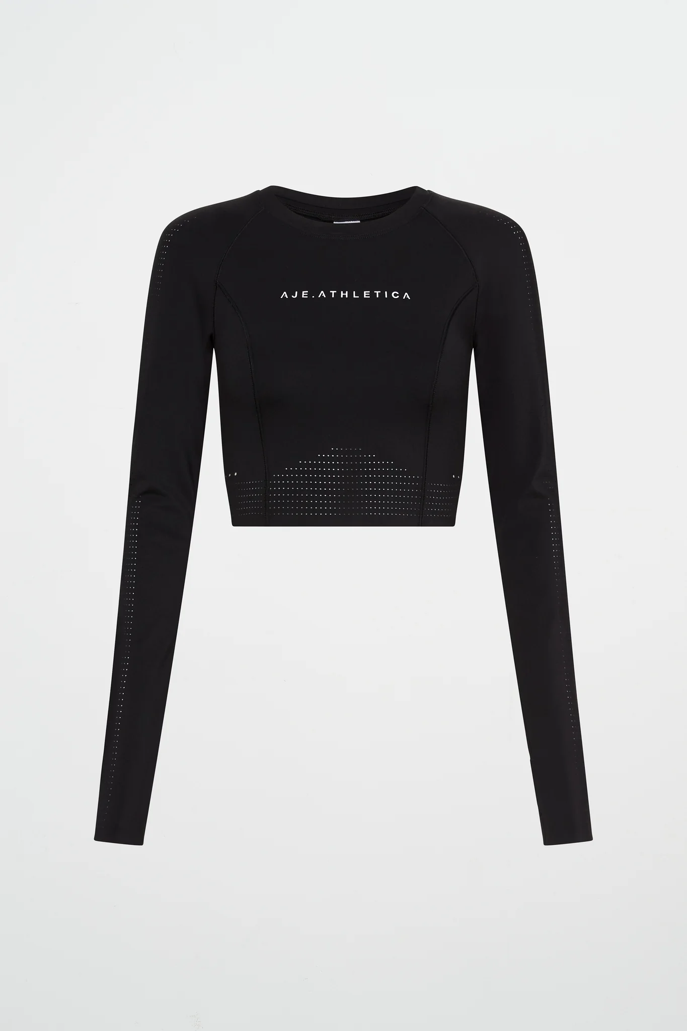 Perforated Long Sleeve Crop Top 340