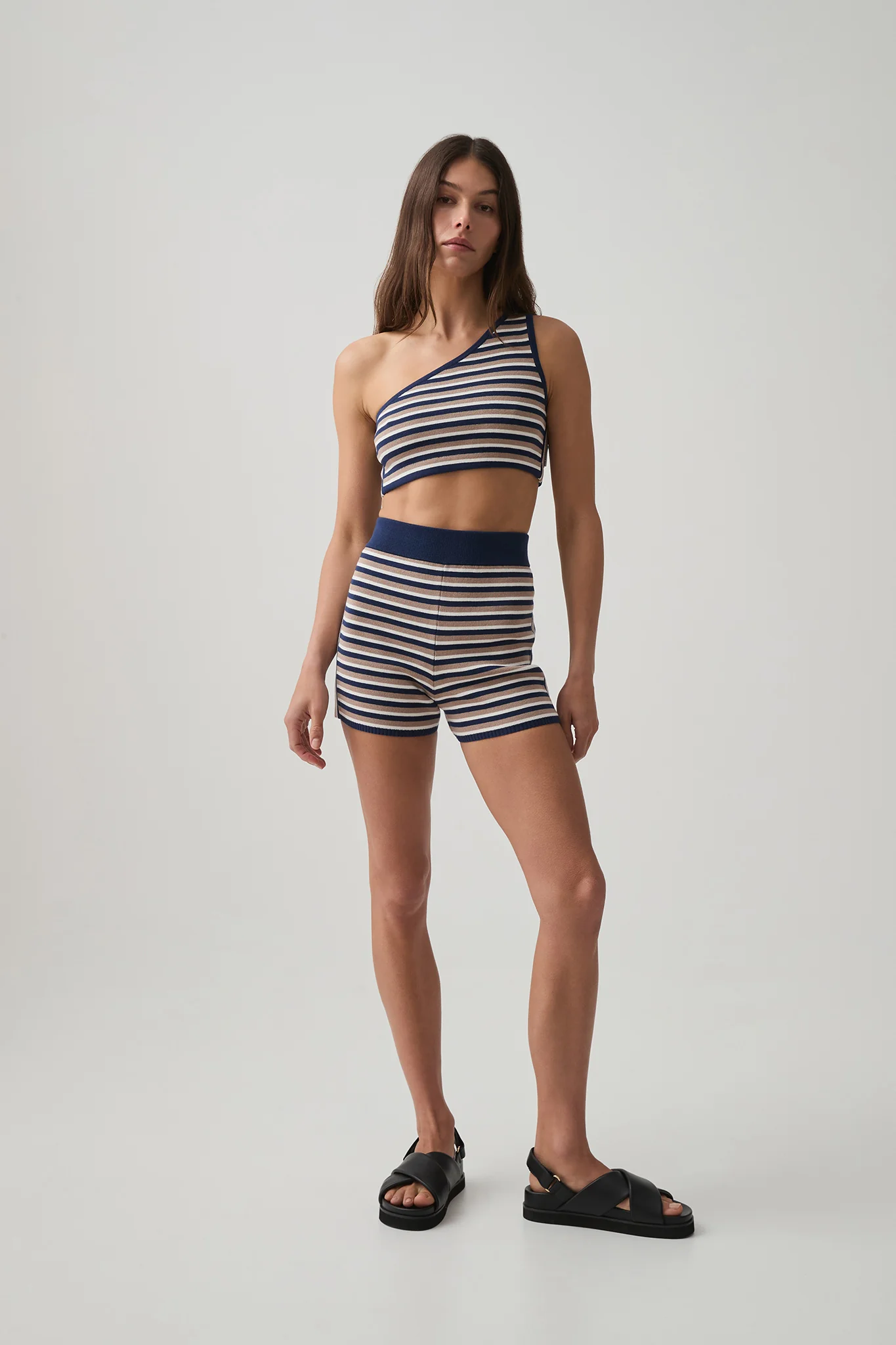 Stripe Knit Bike Short 628