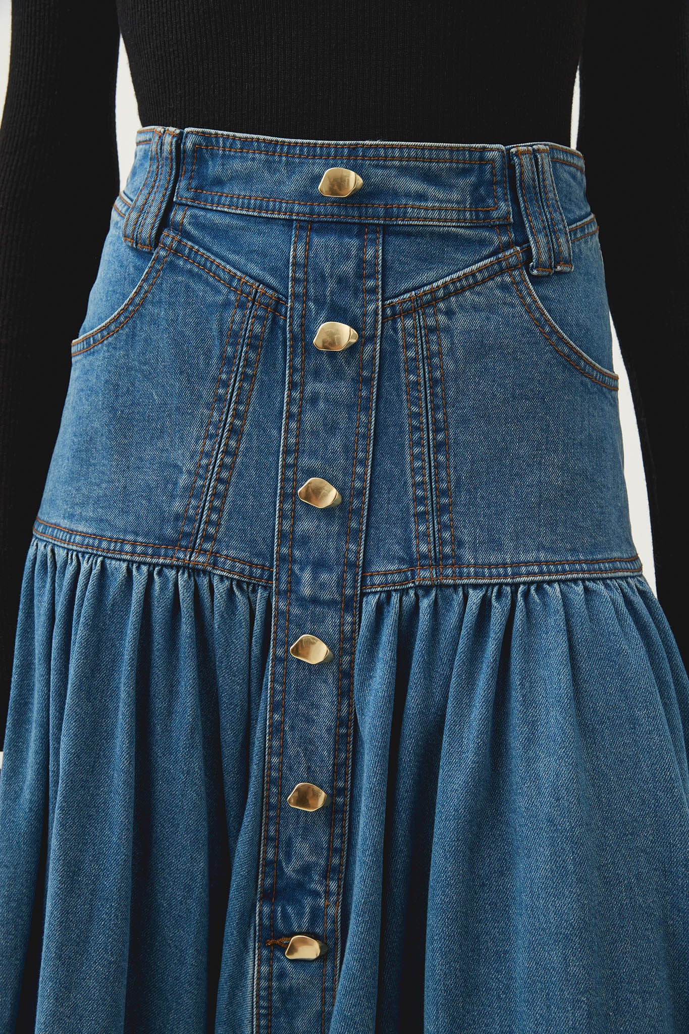 Belmond Denim Midi Skirt