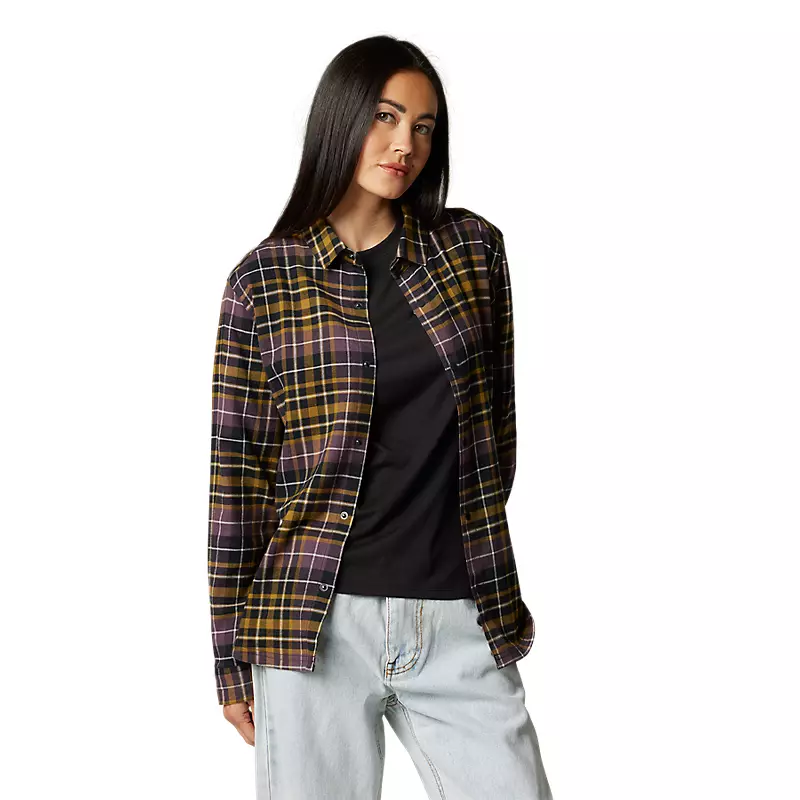 Womens Foxlover Stretch Flannel Shirt