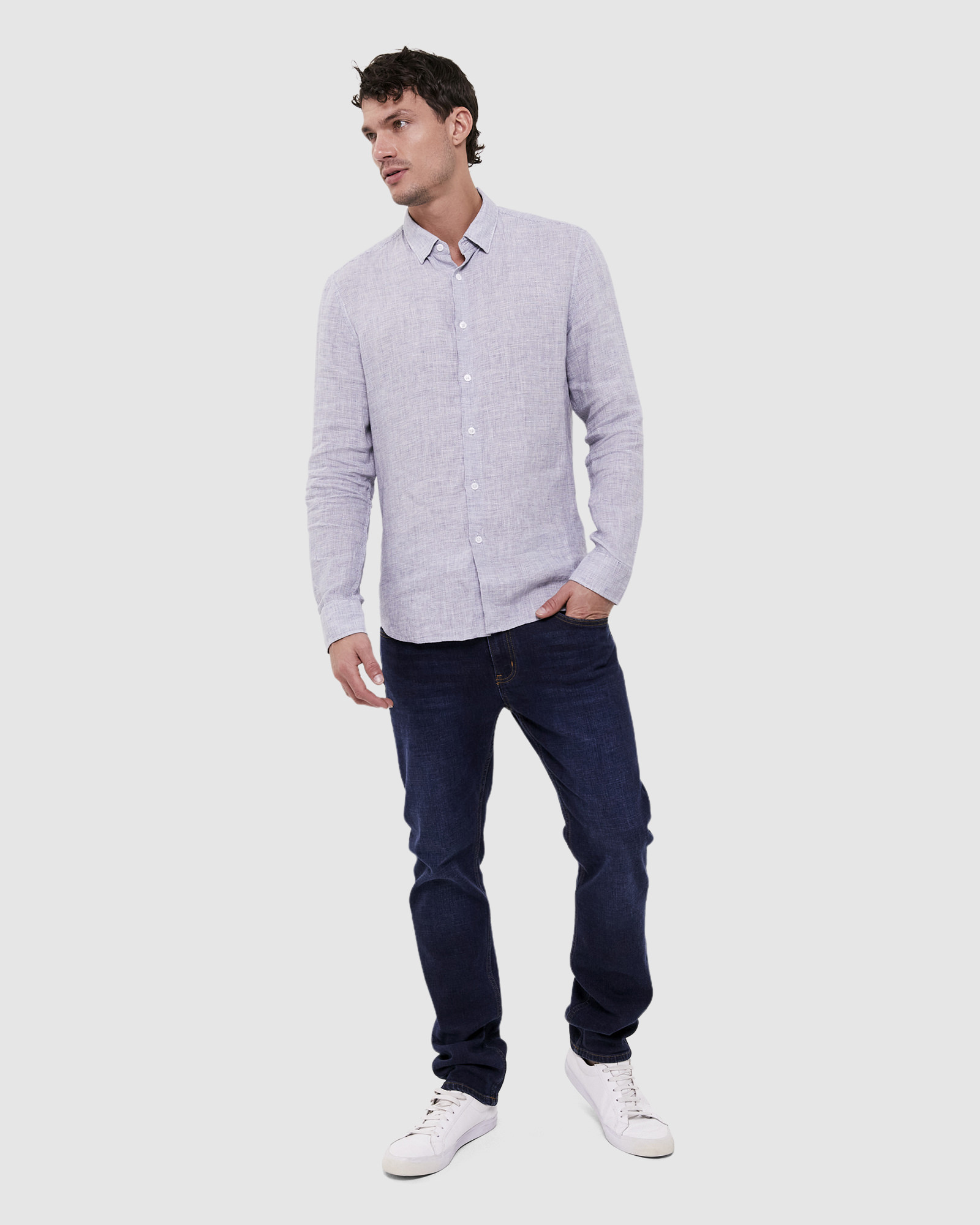 Anderson Classic Yarn Dyed Linen Shirt