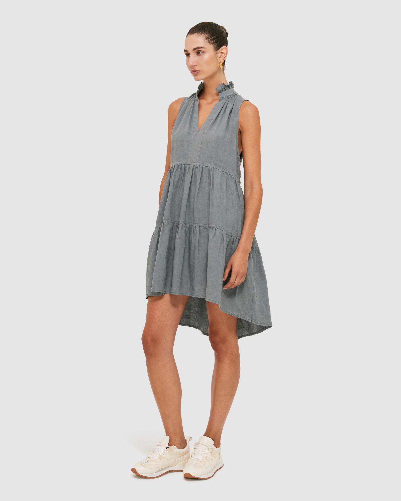 Lila Linen Tiered Dress
