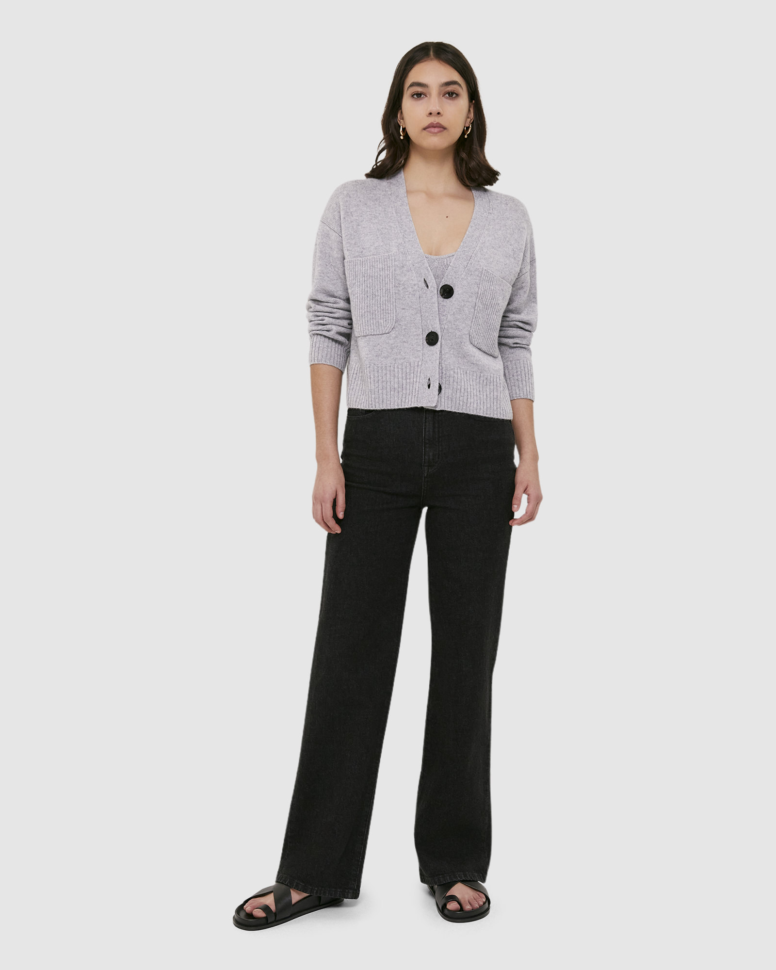 Elle Wool Cashmere Cropped Cardigan