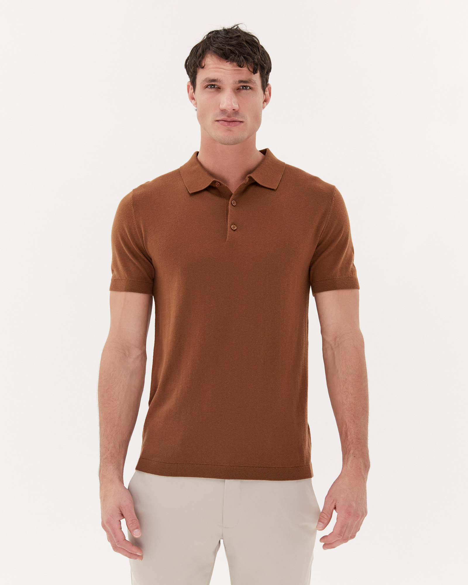 Miramar Cotton Wool Knit Polo