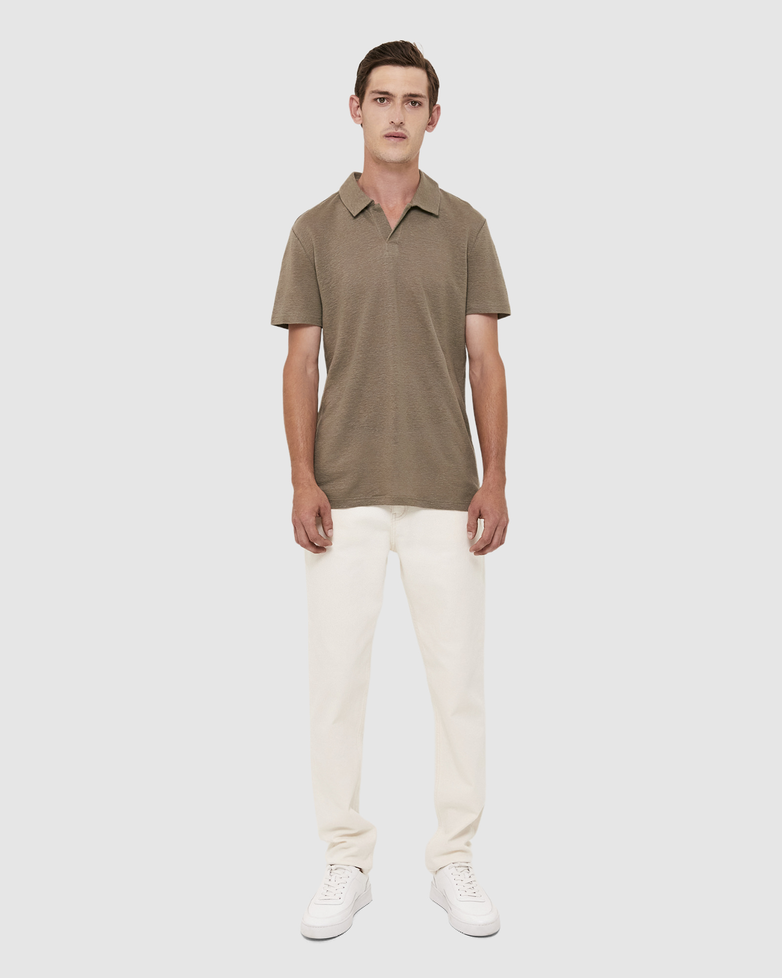 Gibbs Linen Pique Polo
